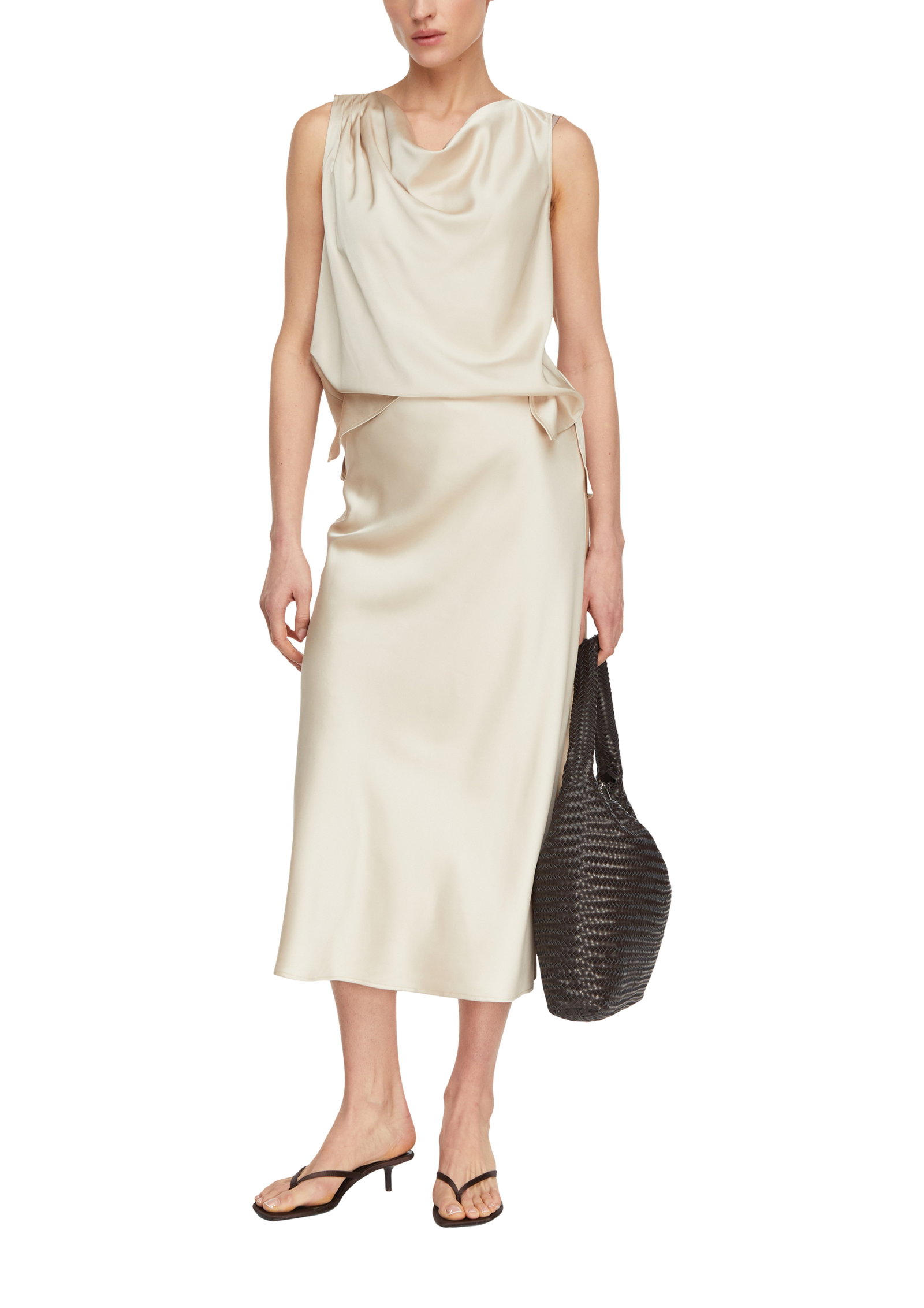 Comma Blusentop Satin-Wasserfall-Top #5