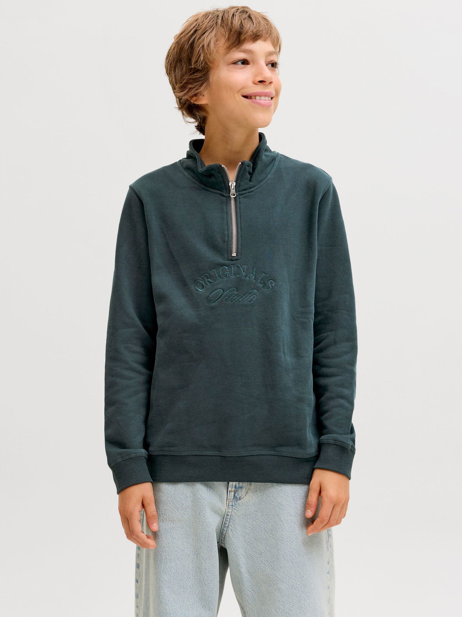 Jack&Jones |  JORBLEECKER BRANDING SWEAT HIGH N BF JNR | 140