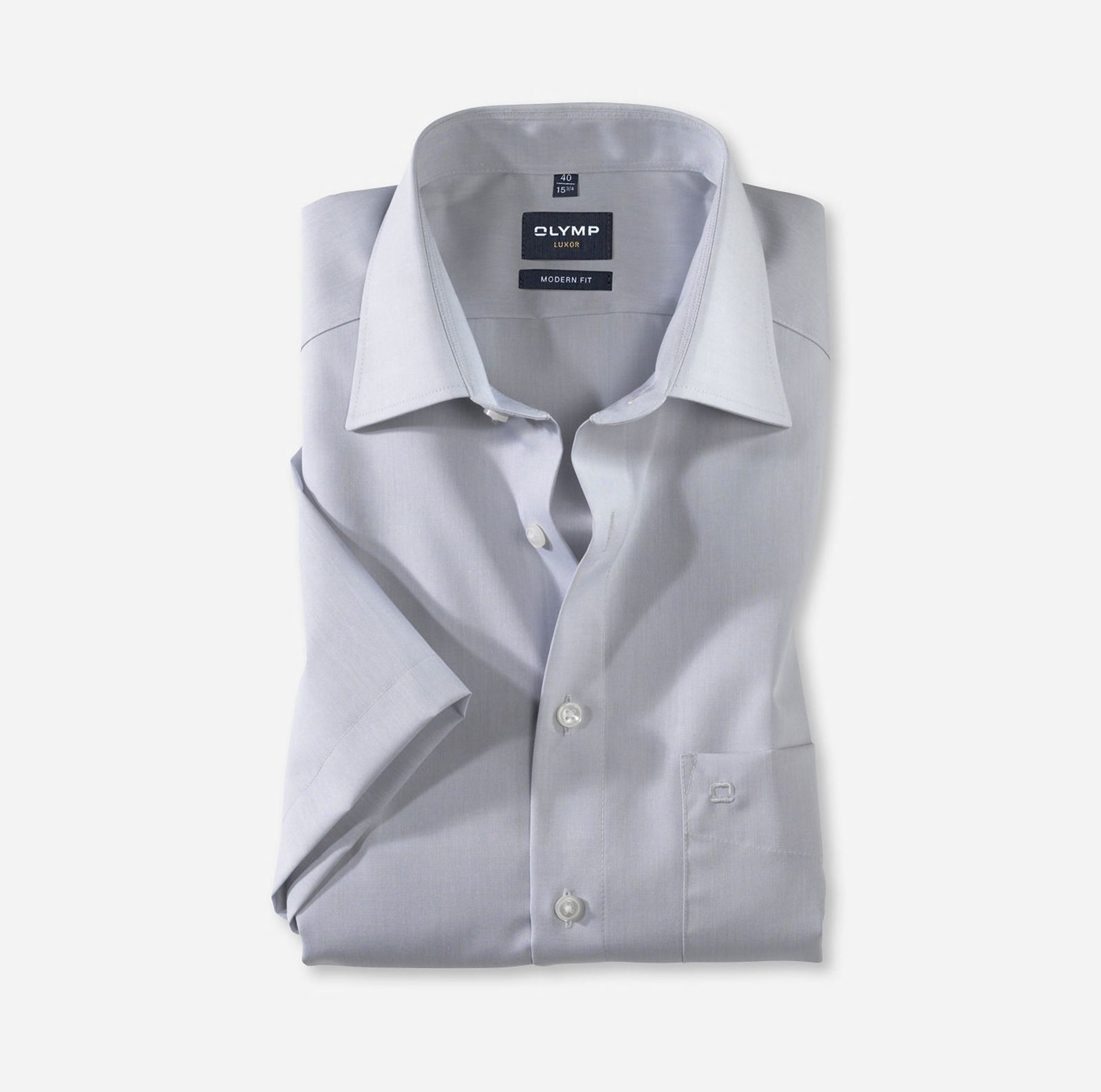 Olymp | Olymp Hemd Modern Fit | 45 | silbergrau
