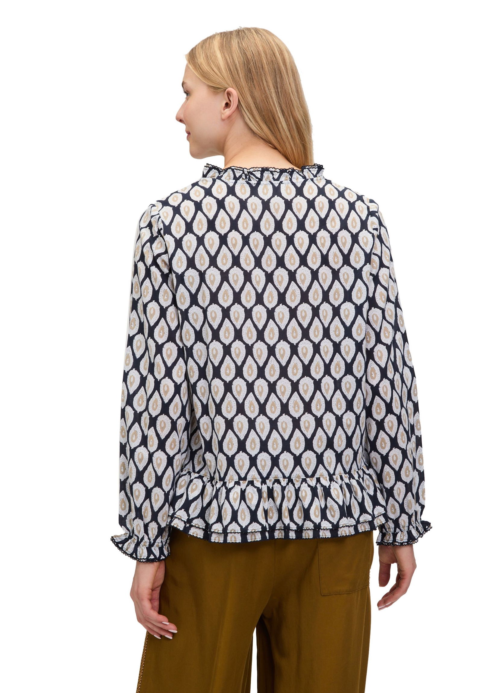  |  Bluse Kurz 1/1 Arm, Blue/Nature | 42