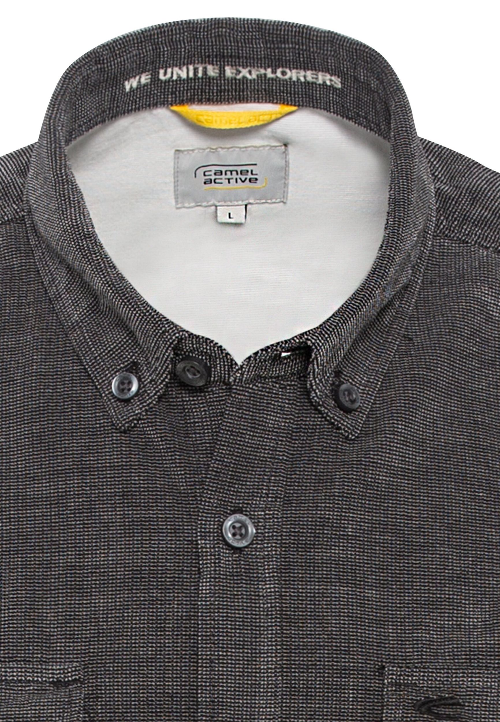 Camel Active |  Camel Active Hemd Regular Fit  | XXL | asphalt
