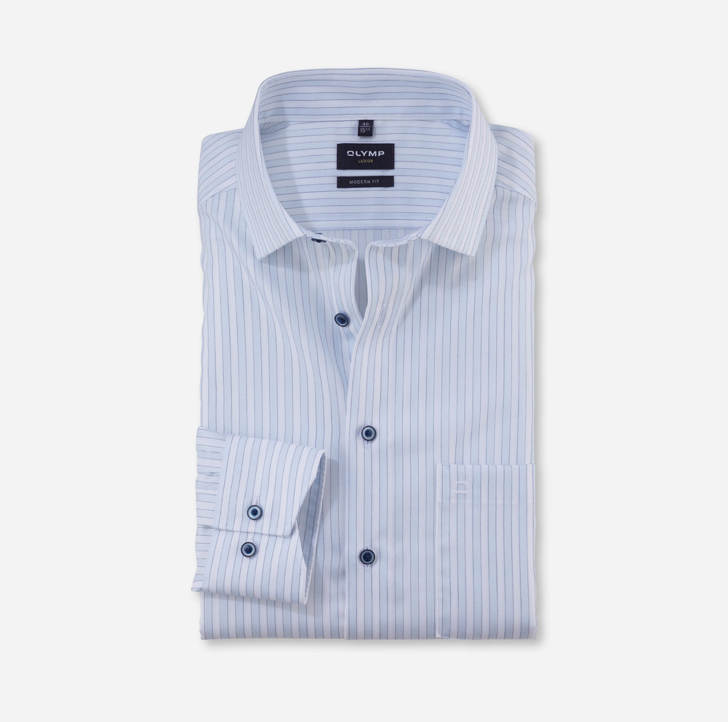 Olymp |  Olymp Hemd Modern Fit  | 42 | bleu