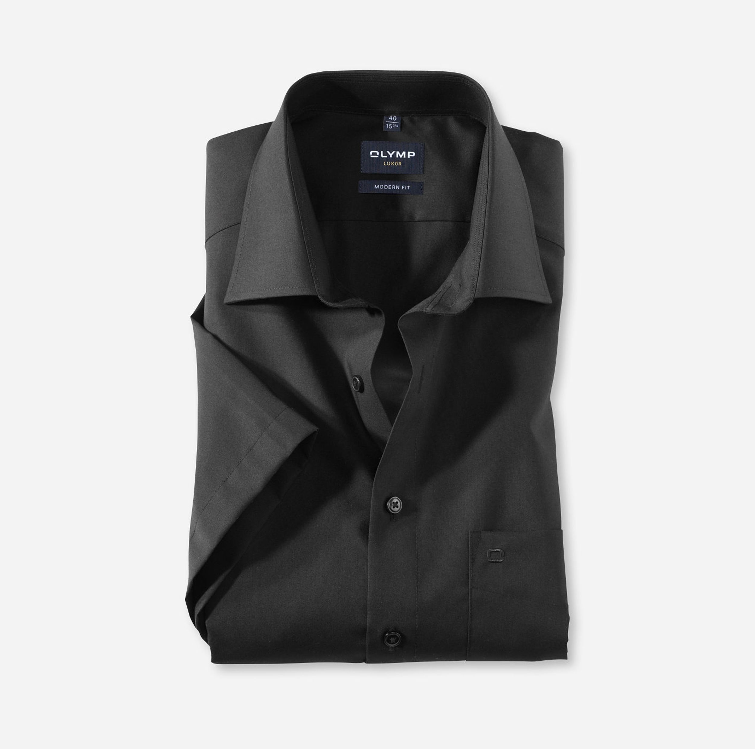 Olymp |  Olymp Hemd Modern Fit  | 38 | schwarz