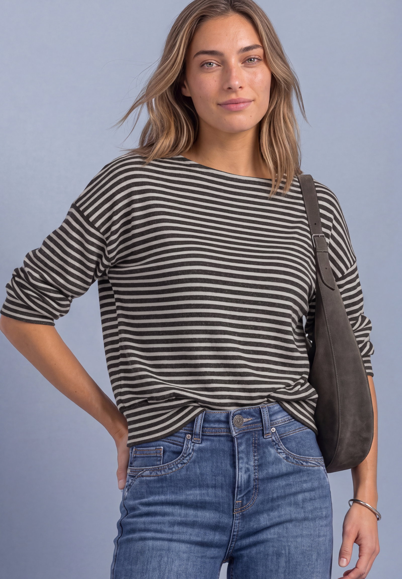 LTD QR soft yds shirt w.bottom, black coffee mel. #3