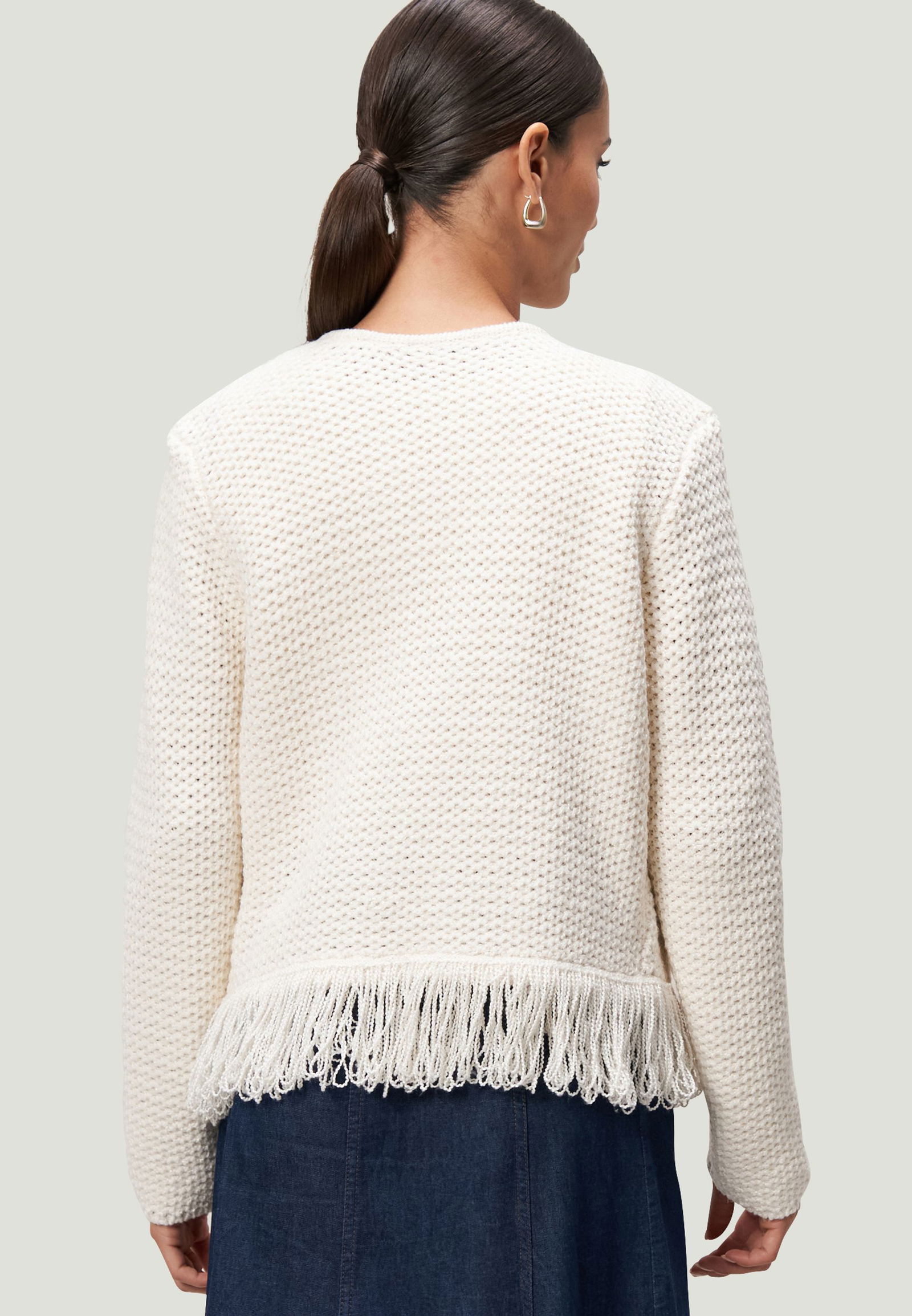 Zero | Zero Strickjacke | Cardigan | 44 | creamwhite