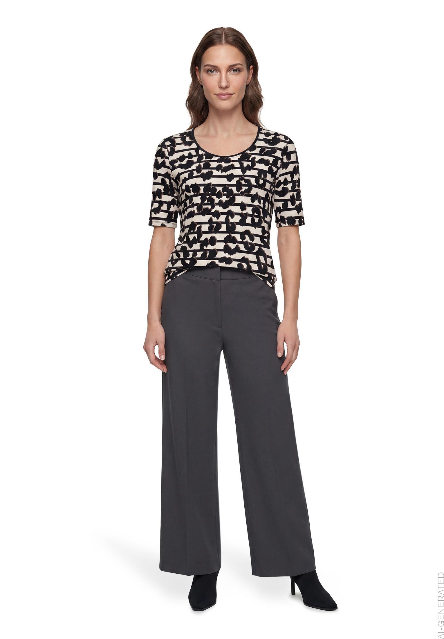 Shirt Kurz 1/2 Arm, Beige/Black #5
