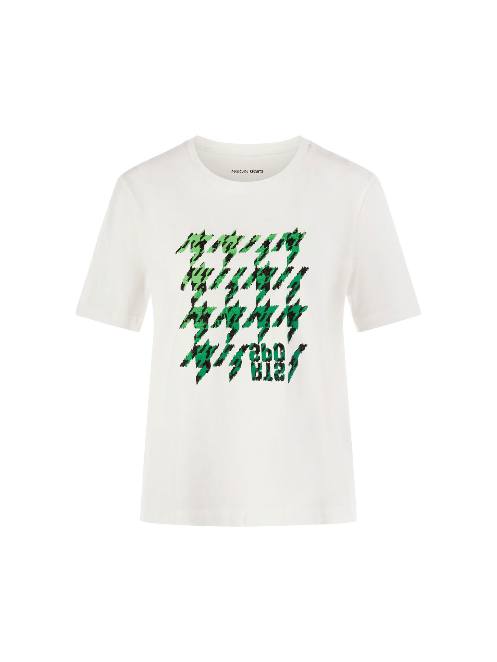 2c861f7e359cee8cad56e46855fe20ba Marc Cain Sports | T-Shirt mit platziertem Chickcheck | 44 | off-white
