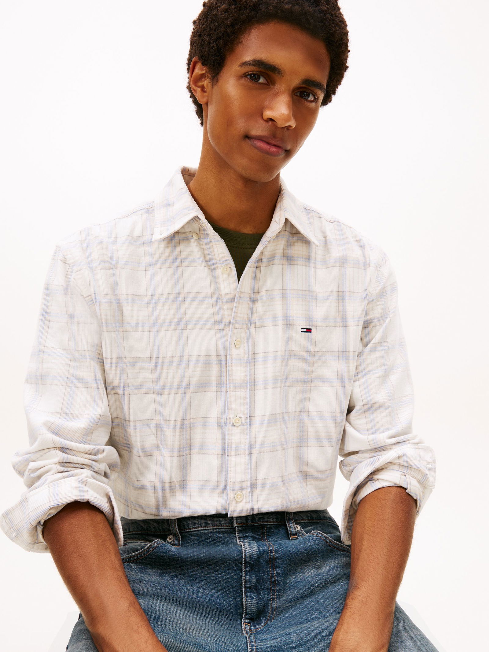 Tommy Jeans |  Tommy Jeans Hemd Super Slim Fit  | XL | ancient white