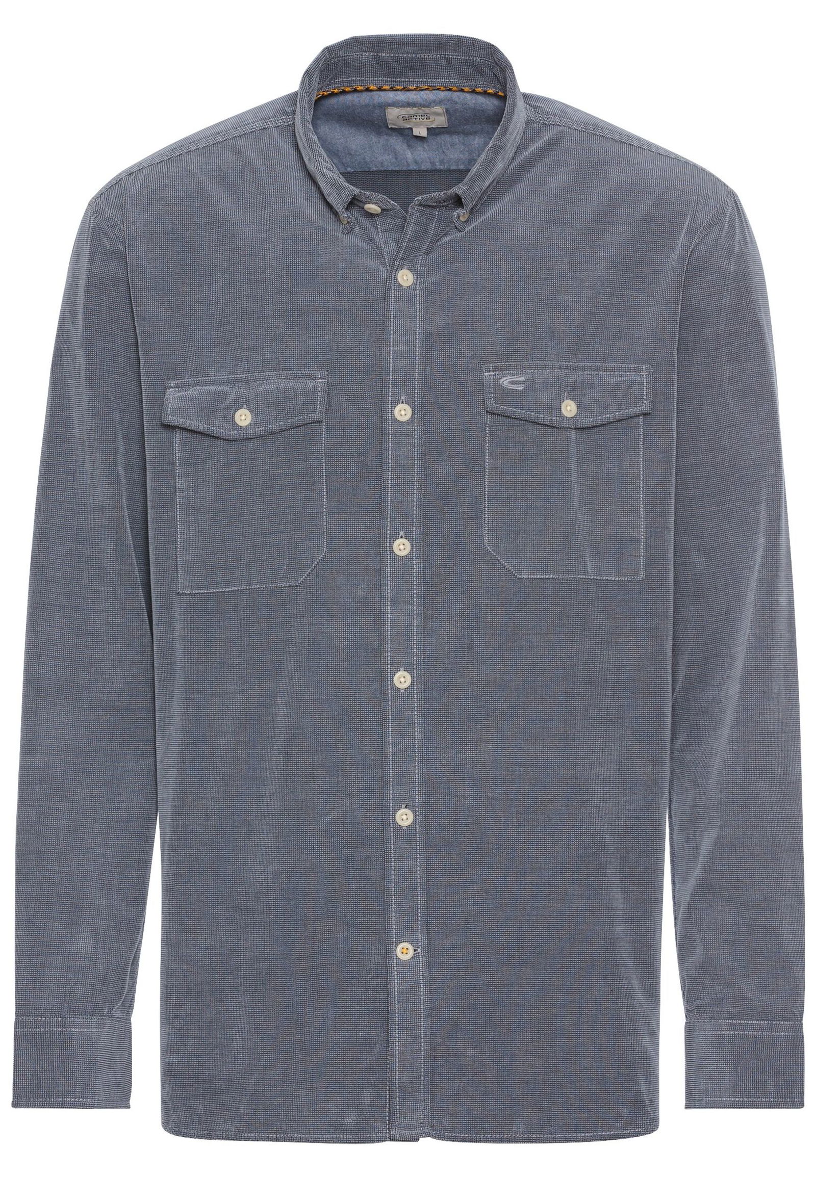 Camel Active |  Camel Active Langarm Hemd in Regular Fit aus Cord | 3XL | indigo