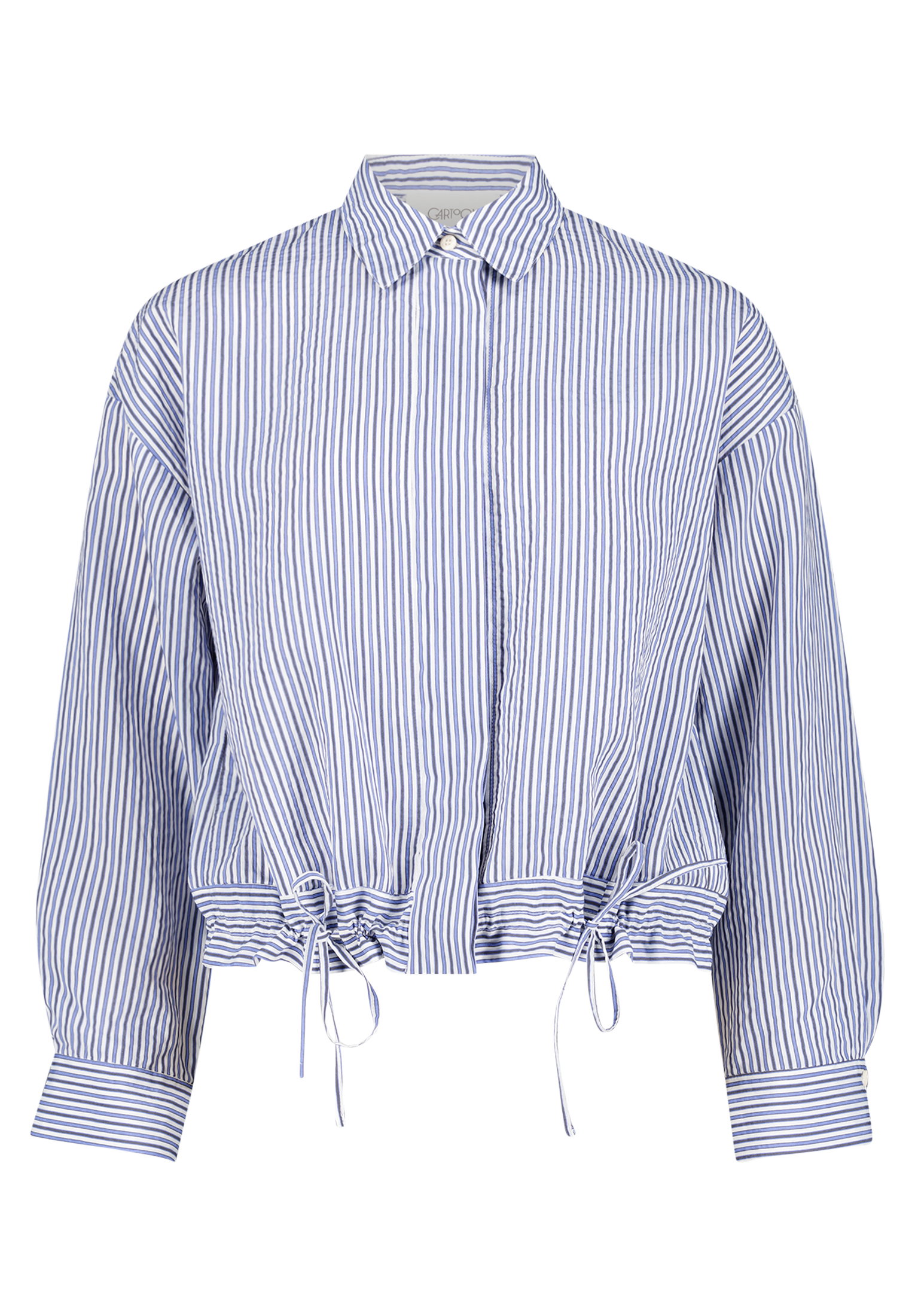Bluse Kurz 1/1 Arm, Blue/White #1