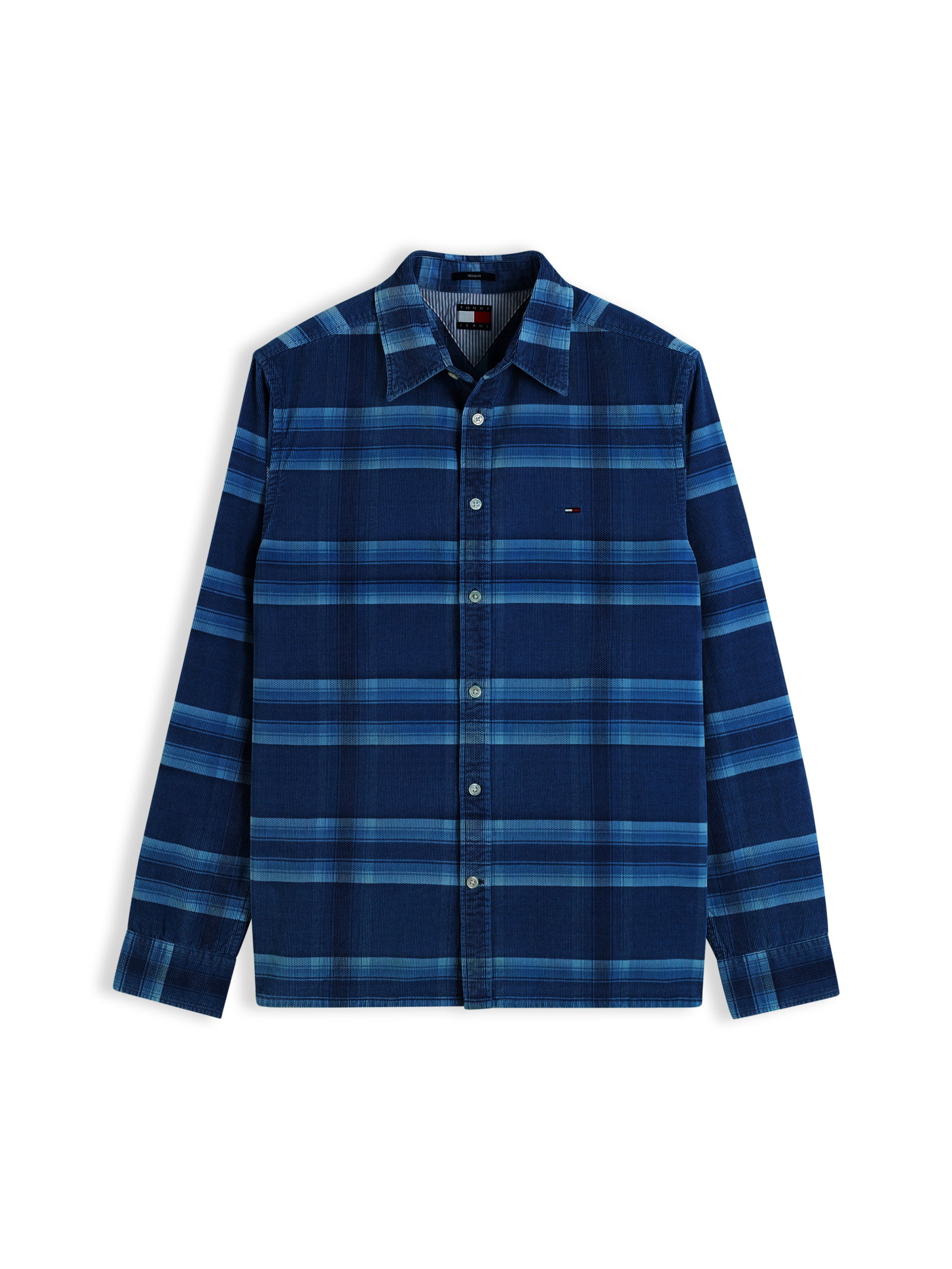 TJM REG PATTERN CORDUROY SHIRT, BLU #1