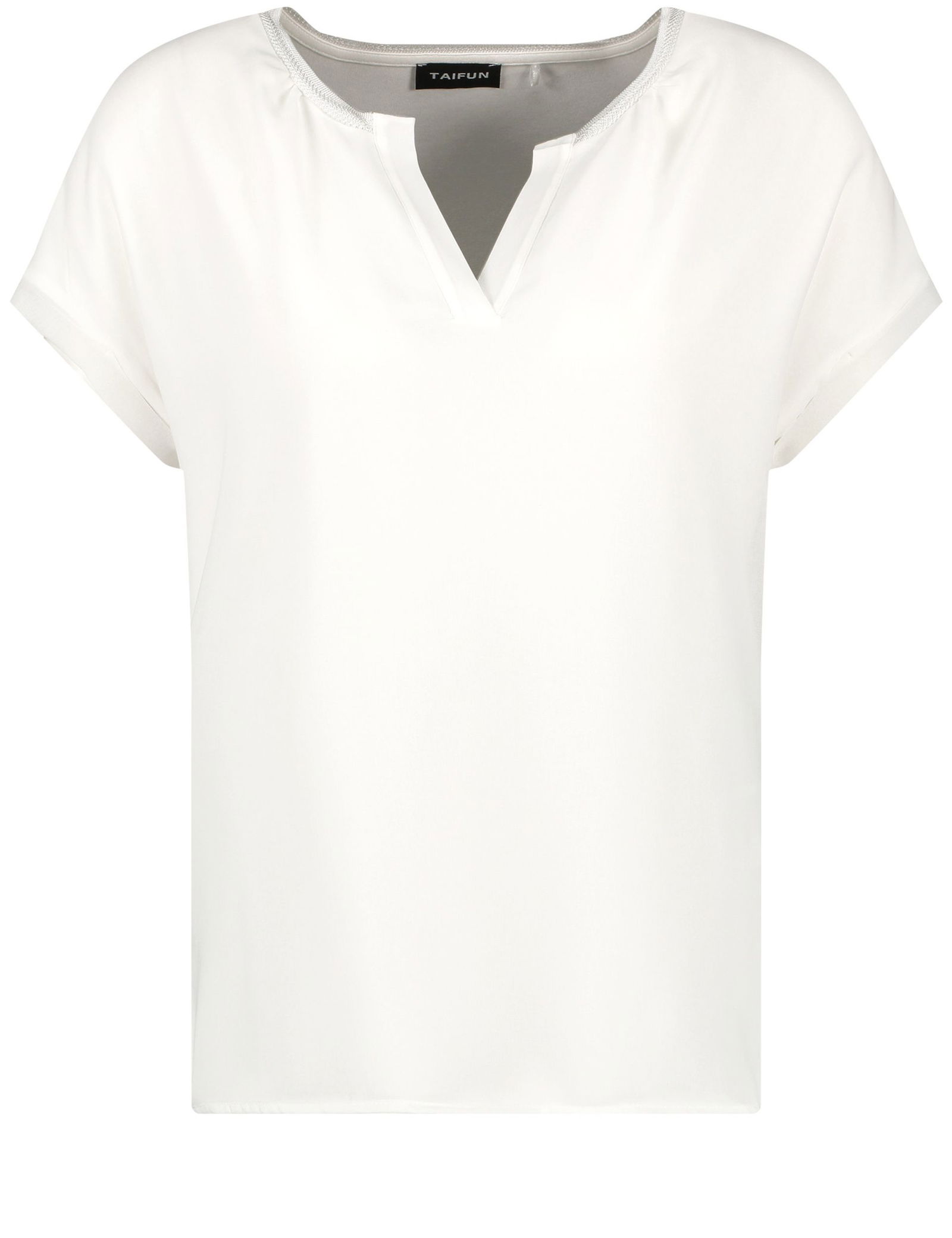 f378bfef46d09806c90e972f11d3a822 Blusenshirt mit Chiffon-Overlayer