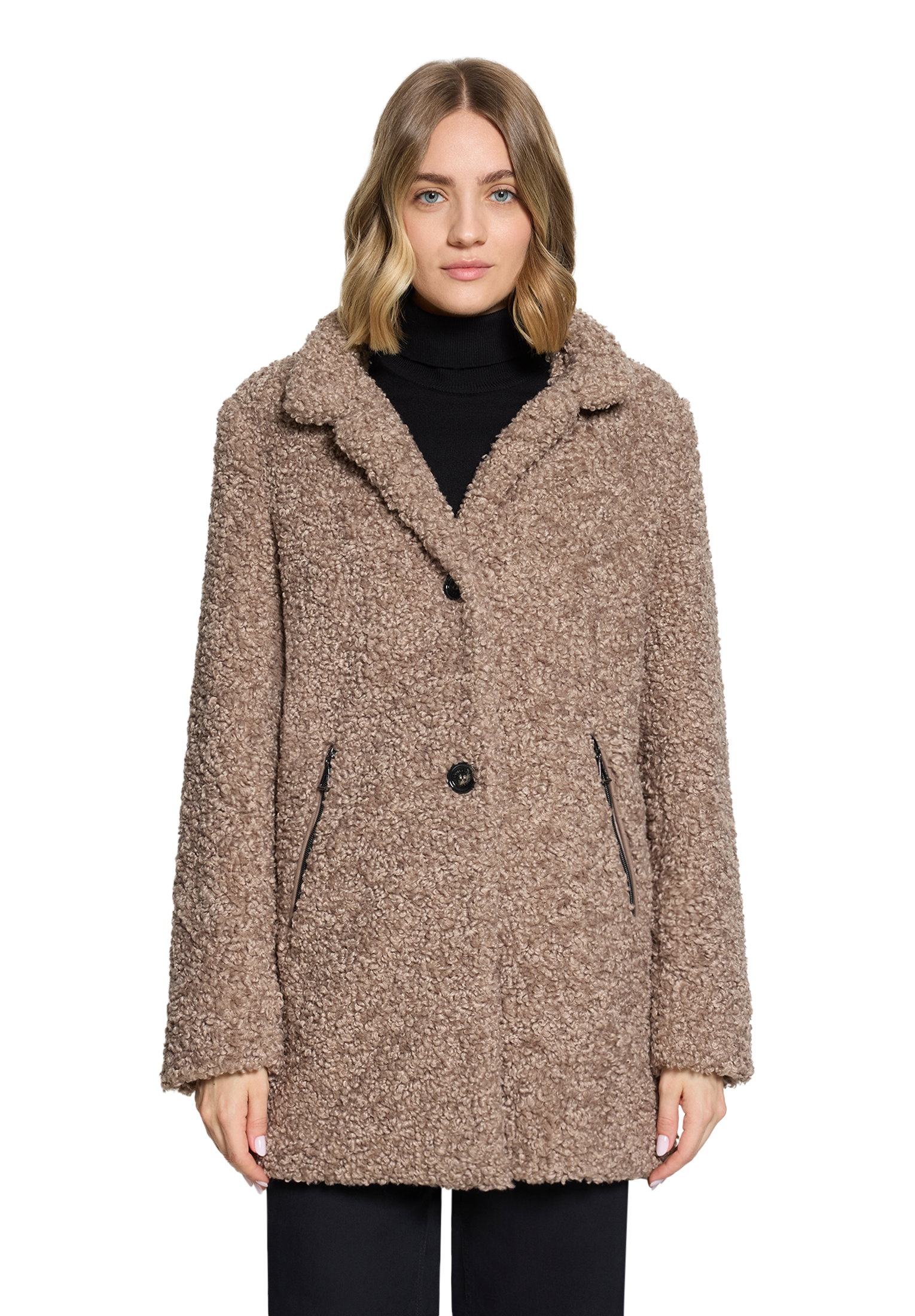 Jacke PlUEsch, Golden Almond #10