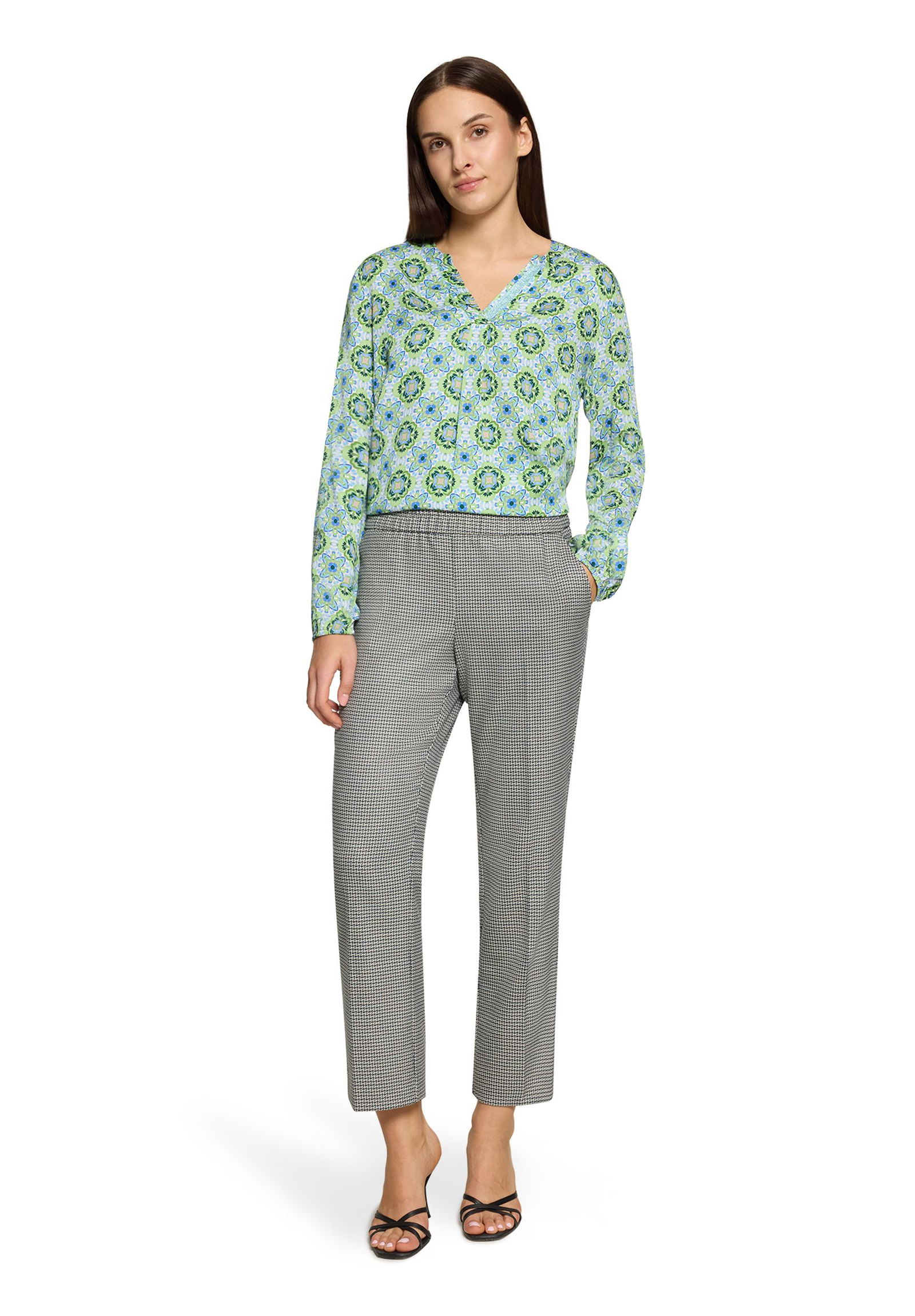 Cartoon |  Cartoon Druckbluse  | 36 | green/blue