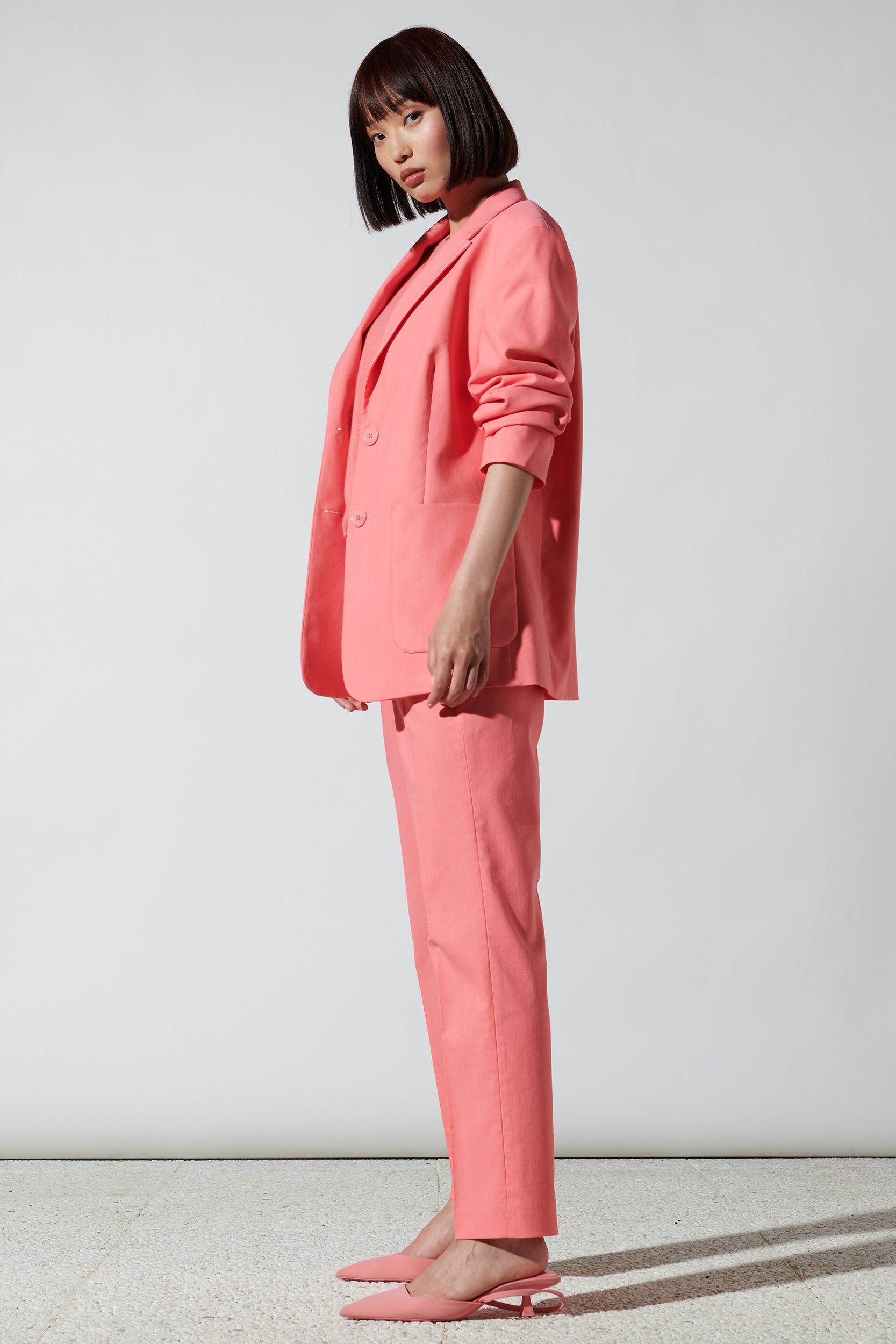 Gabardine-Blazer, tulip rose