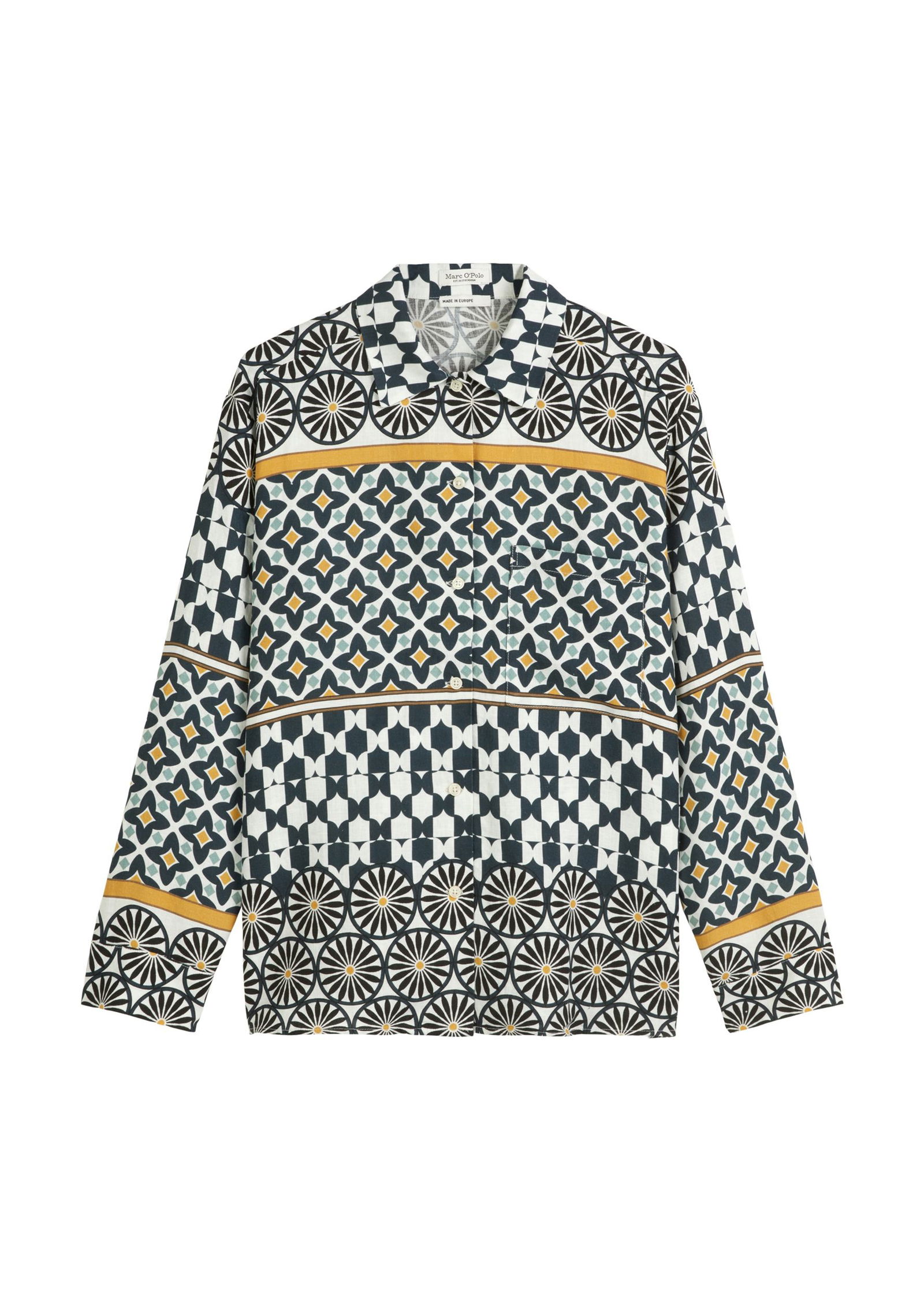 Marc O´Polo |  Marc O´Polo Bluse aus Leinen  | 44 | multi/ white cotton