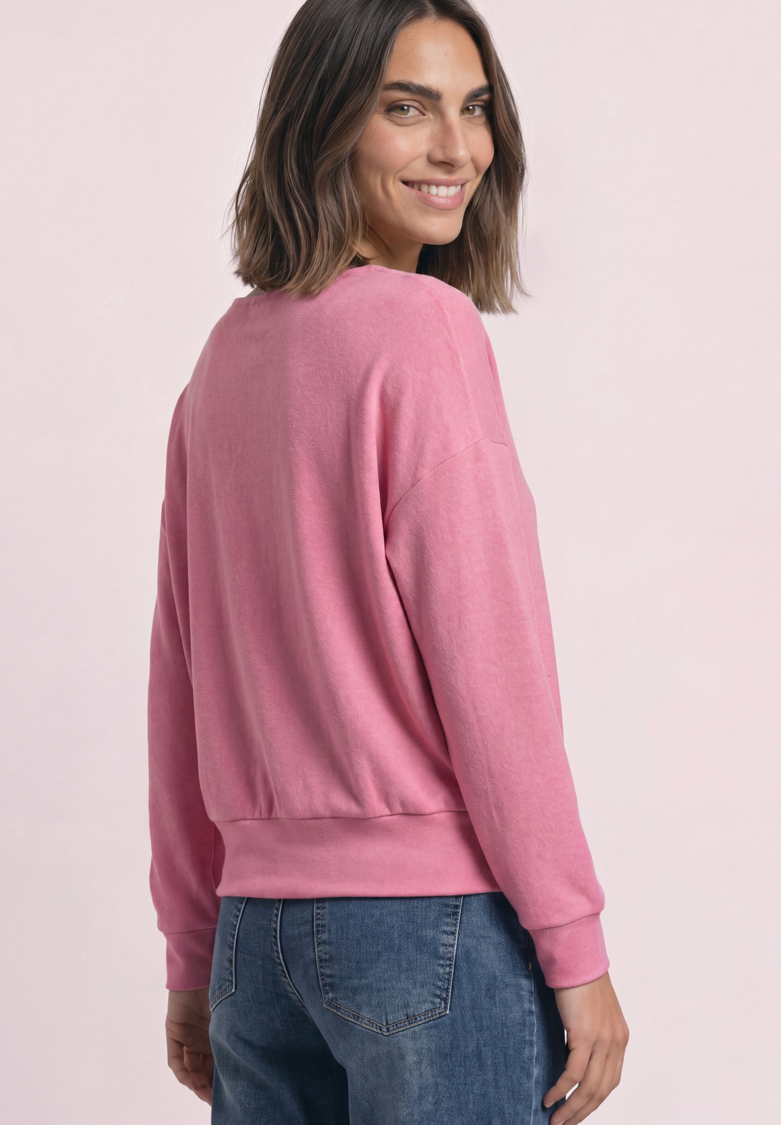 LTD QR soft shirt w.bottom cuf, warm blush mel. #4