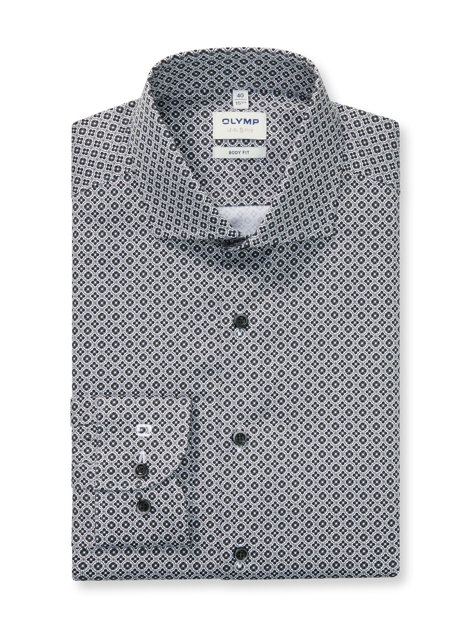 Olymp | Olymp Hemd Slim Fit | 43 | schwarz