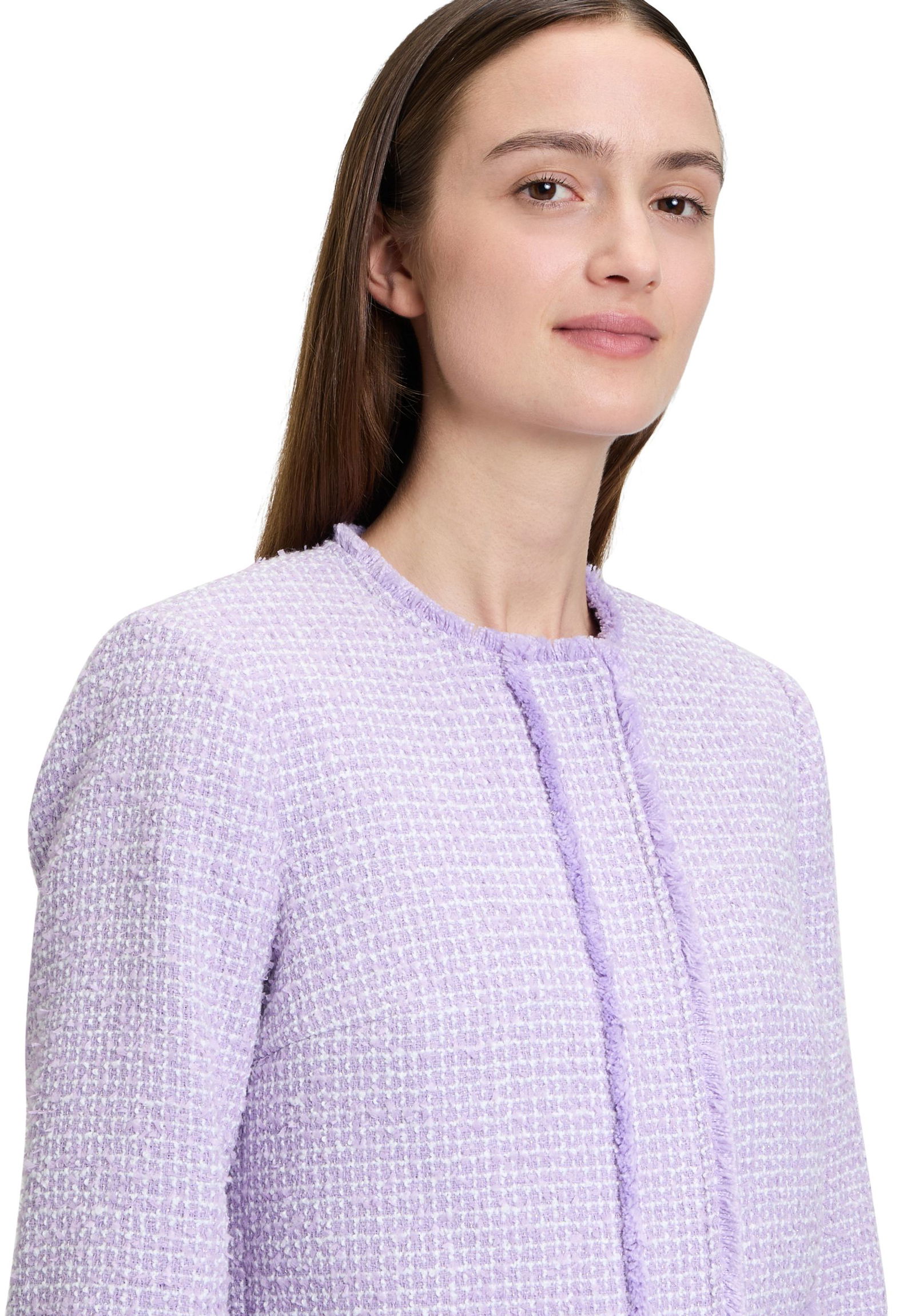  | Blazerjacke Kurz 3/4 Arm, Nature Melange | 36 | lilac melange