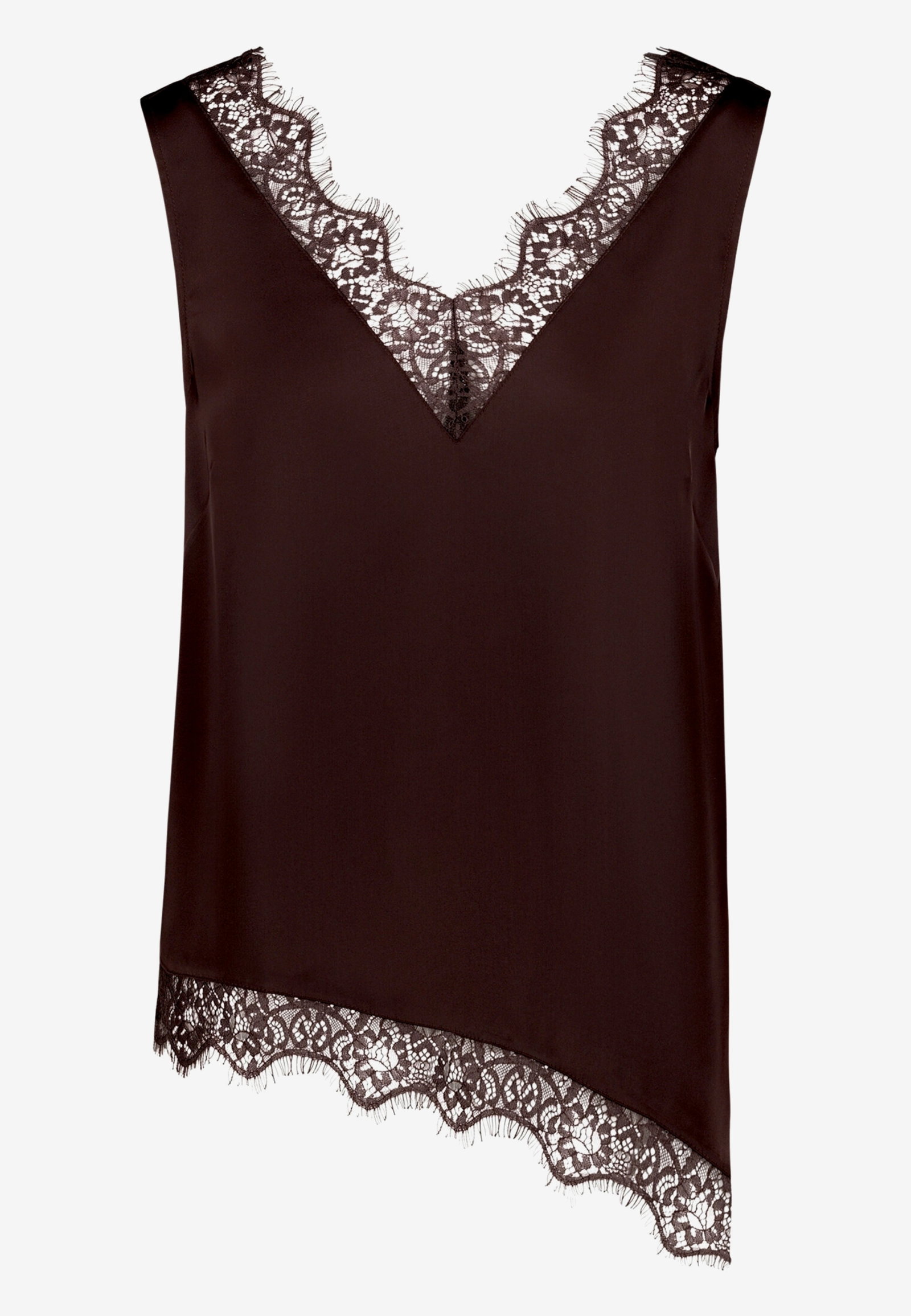 Bluse Kurz ohne Arm, Chocolate Plum #1