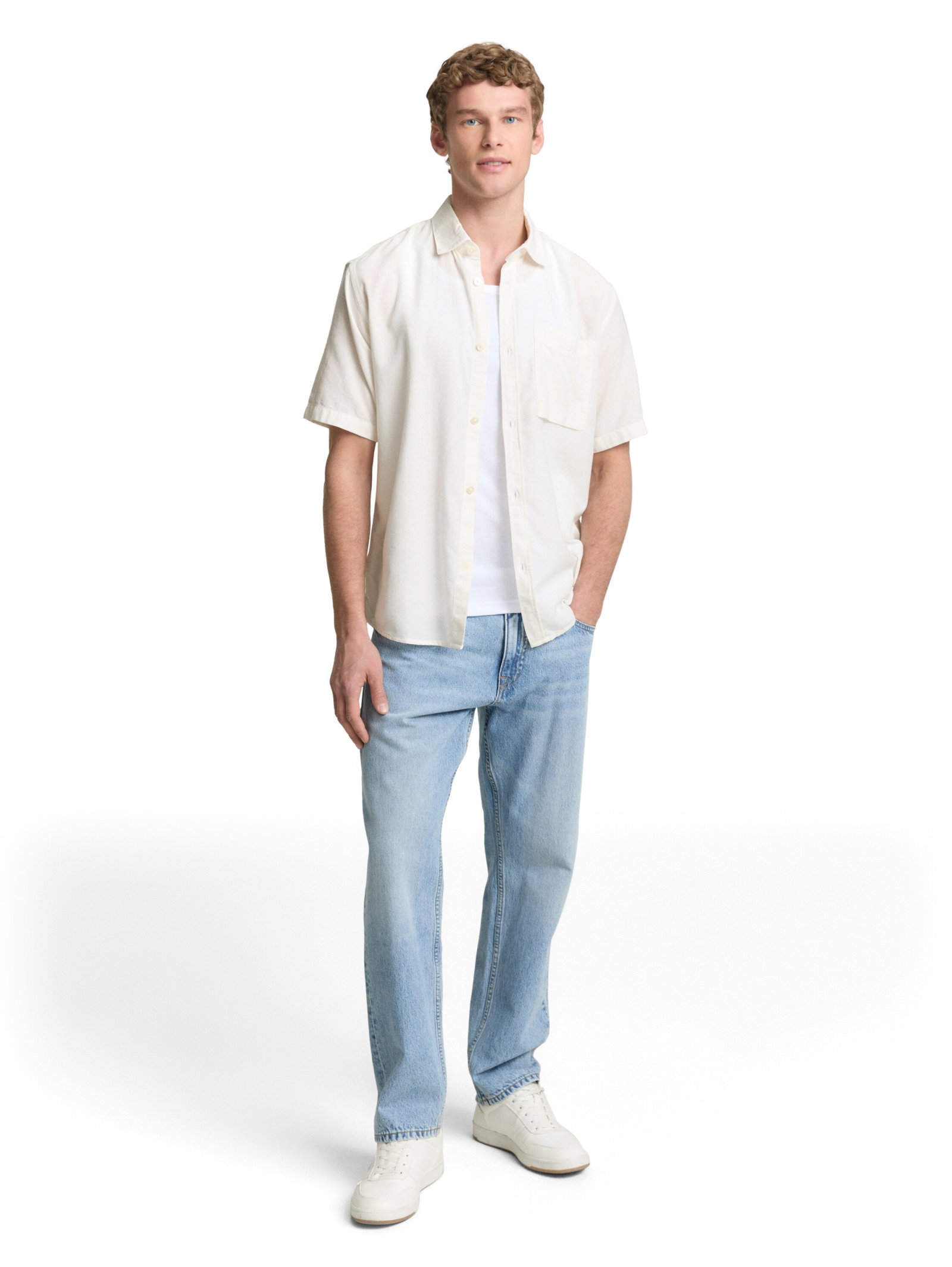 Relaxed Fit Kurzarmhemd mit Brusttasche #3
