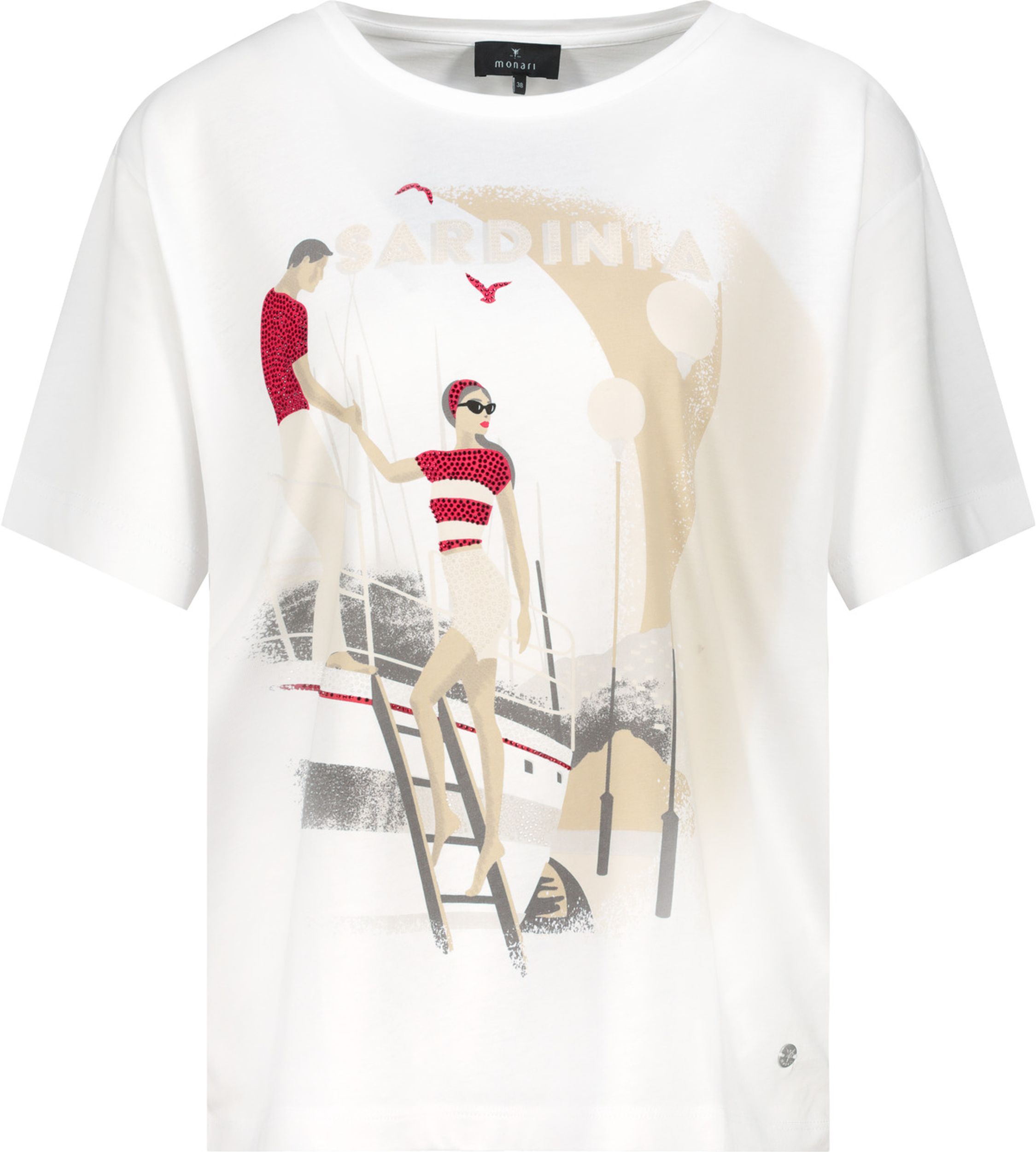 Monari |  T-Shirt, cream | 42