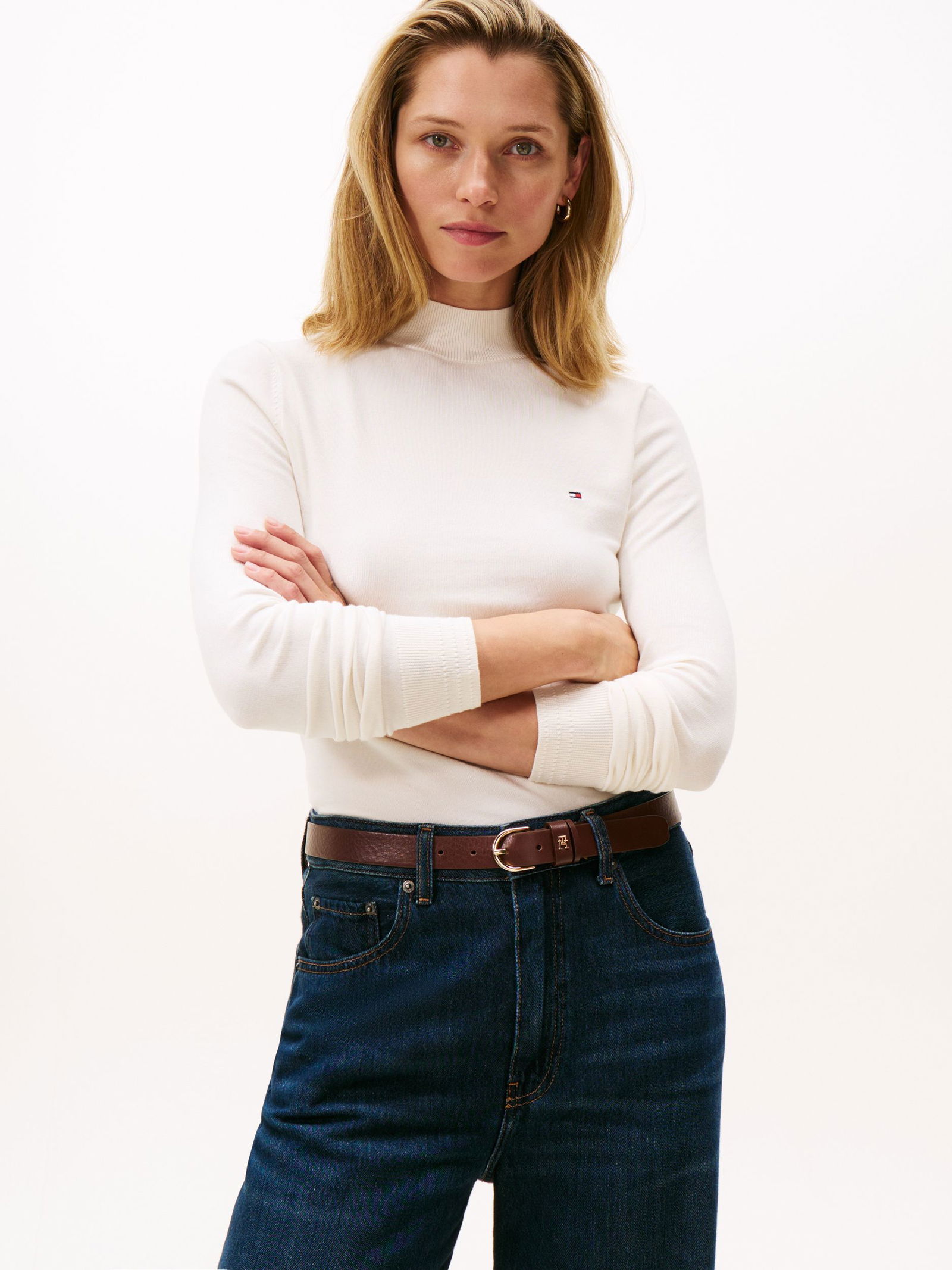 9b43f112ad40b3425997e397a63922ed Tommy Hilfiger |  Tommy Hilfiger Rollkragenpullover  | L | ivory petal