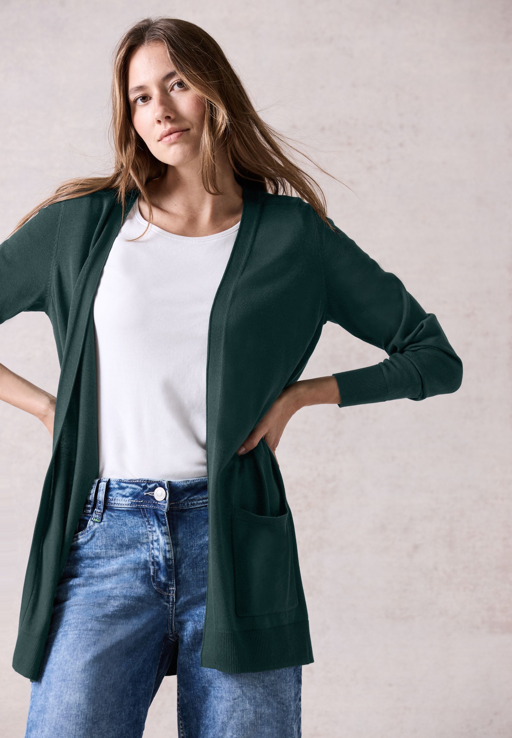 CECIL |  CECIL Strickjacke | Cardigan  | S | fir green