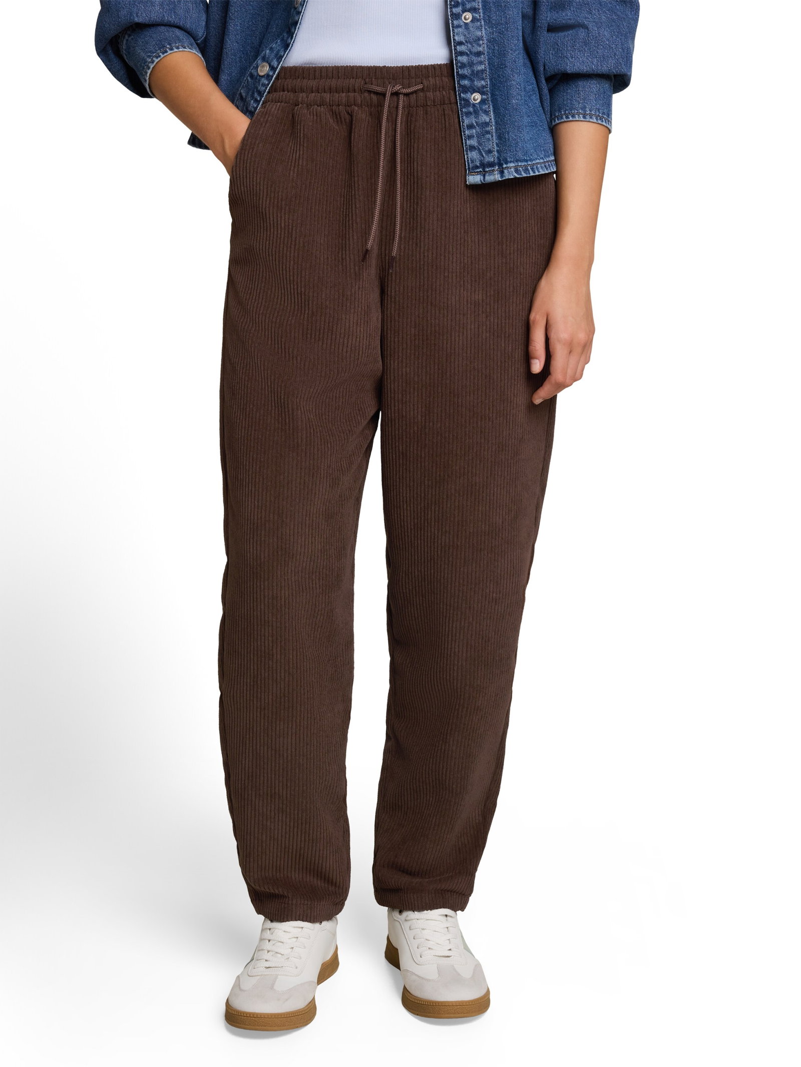 barrel corduroy pants, cool dark brown #2