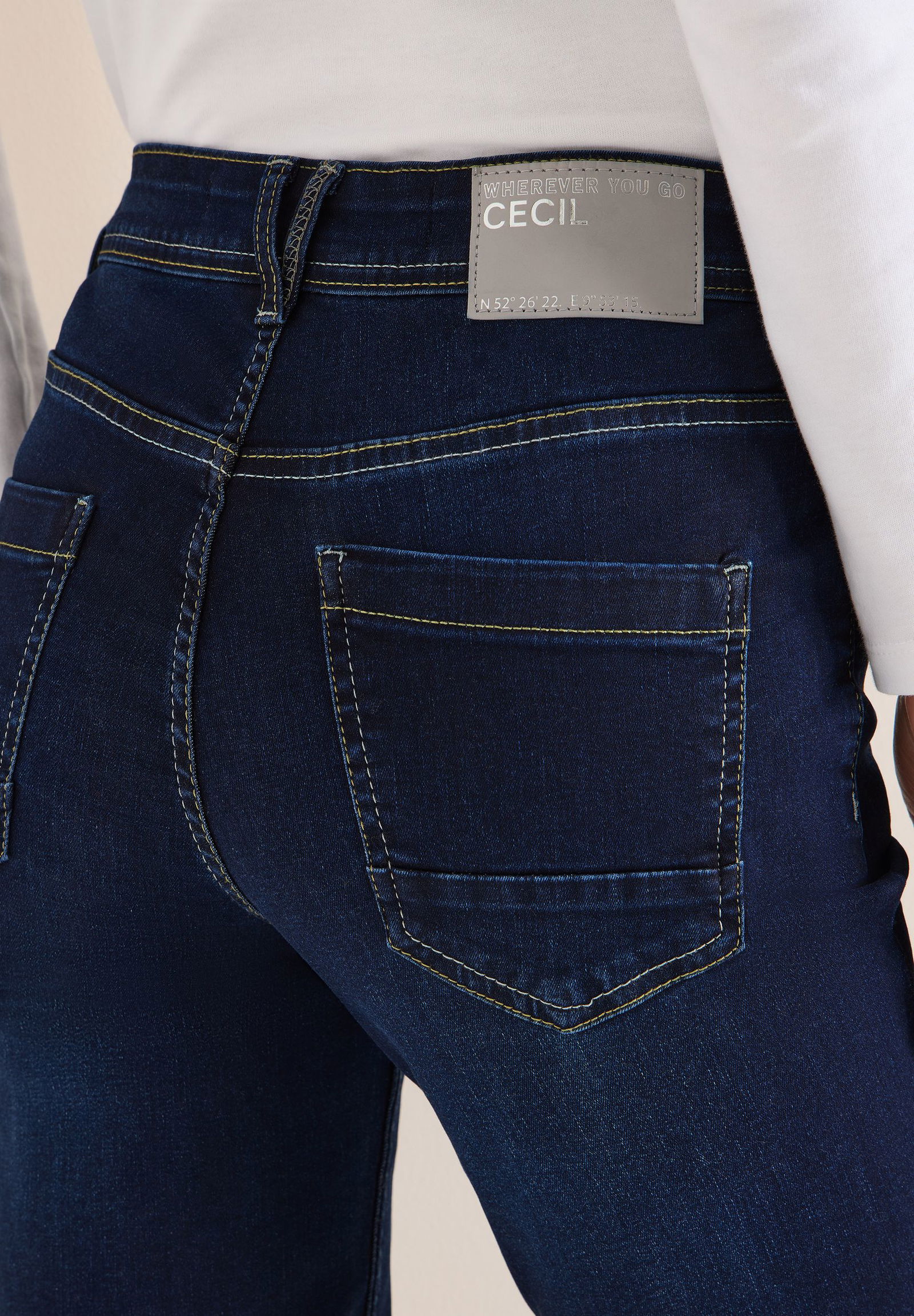 CECIL |  CECIL Slim Jeans  | 30/30 | dark blue wash