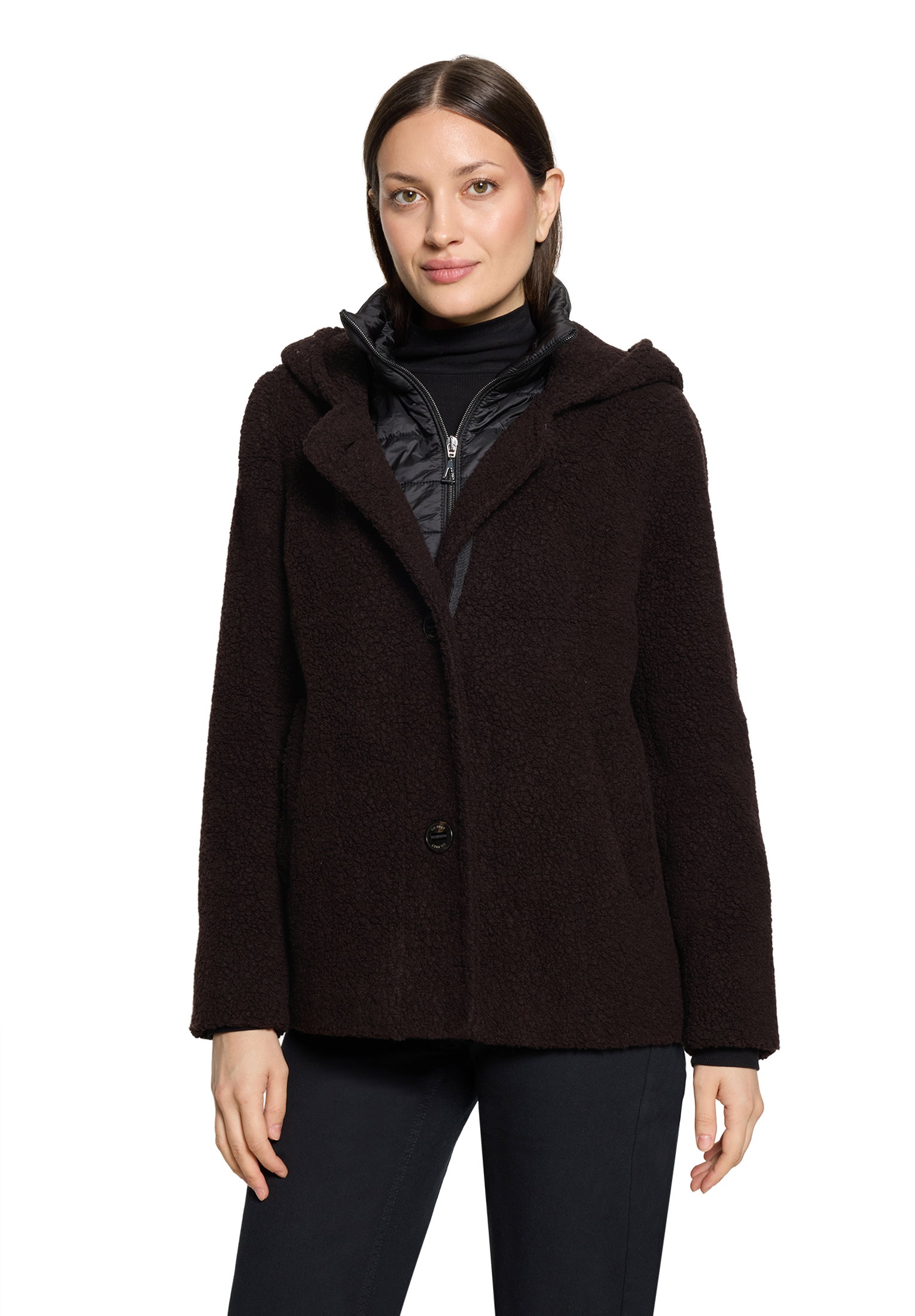 Jacke Wolle, Dark Brown Melange #3