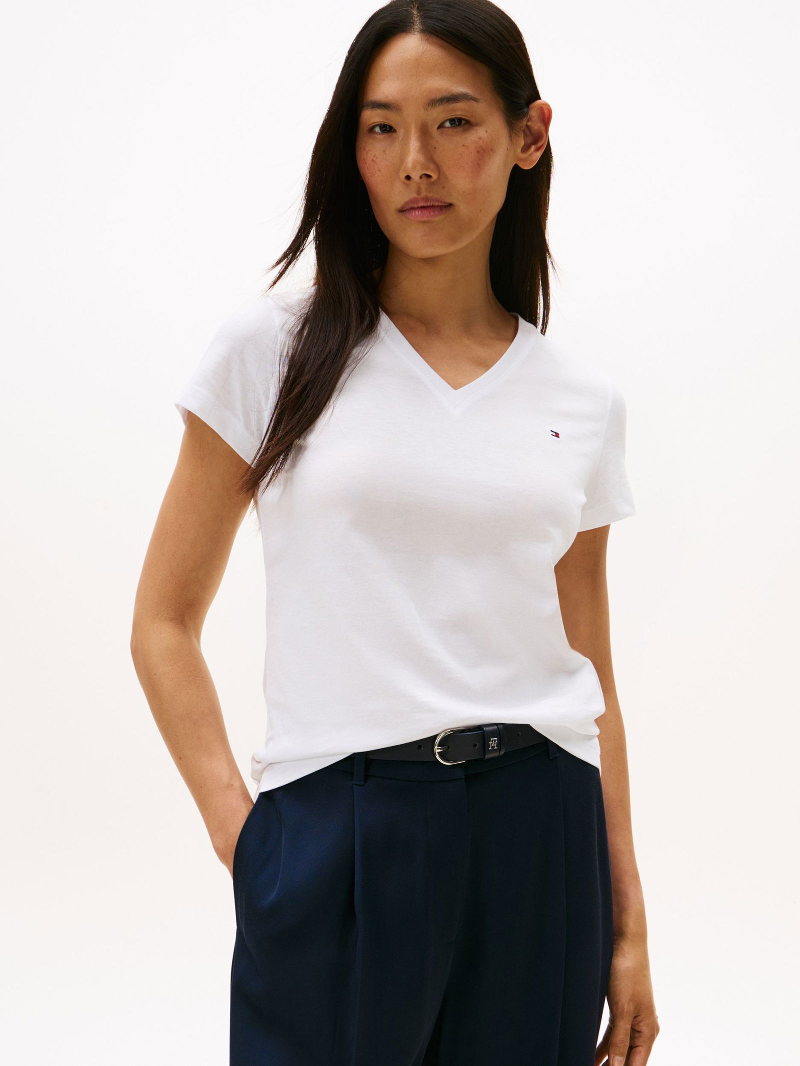 Tommy Hilfiger |  HERITAGE V-NECK TEE | XXXL | WHITE