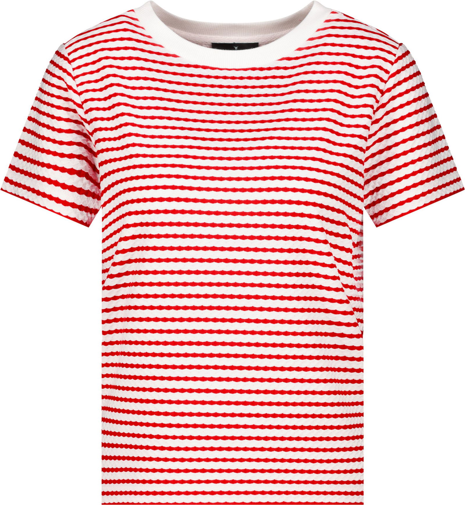 Monari | T-Shirt, red ringel | 46