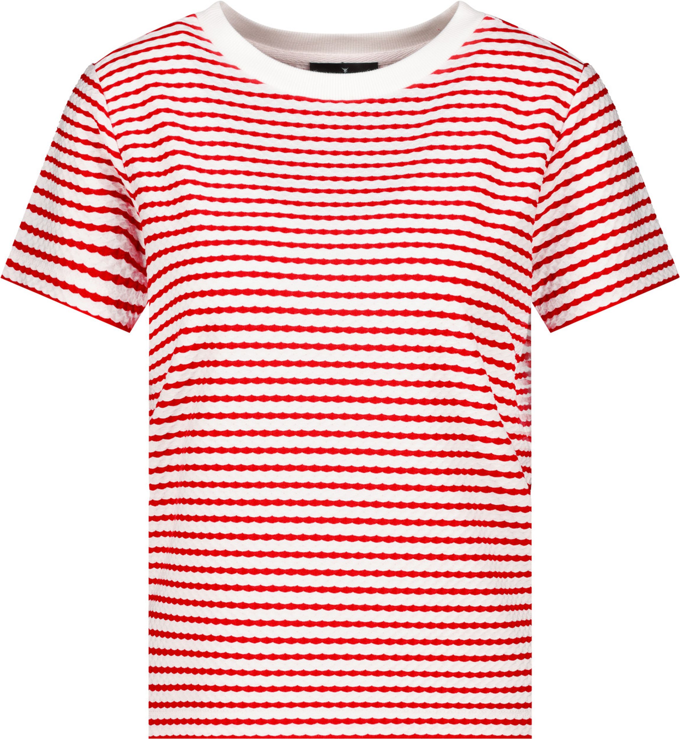 Monari |  T-Shirt, red ringel | 46