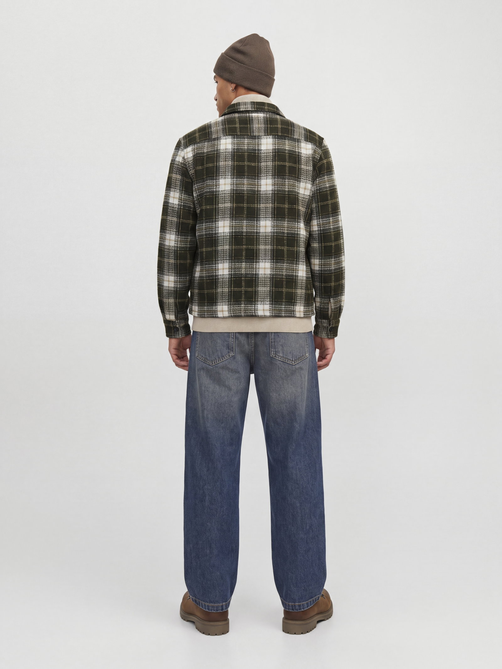 JJEREGENT STRUCTURE OVERSHIRT LS SN, Rosin/CHECK #5