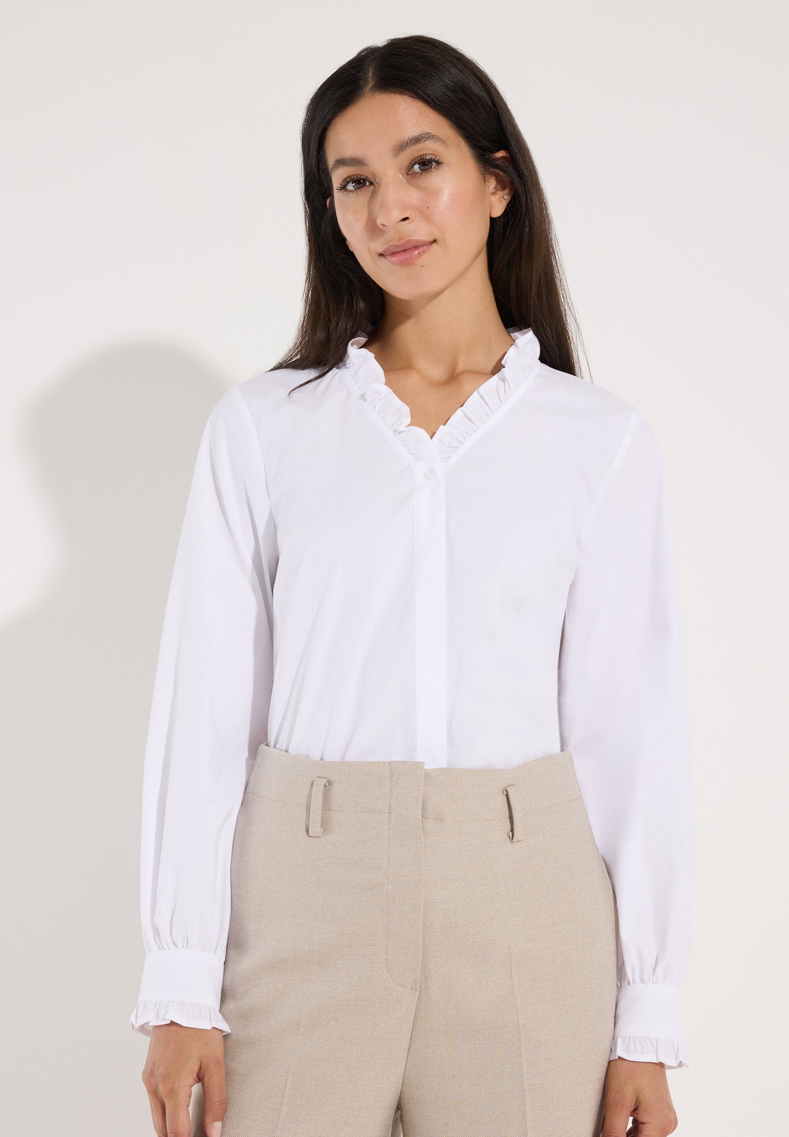 Feminine Shirt Blouse, white #3