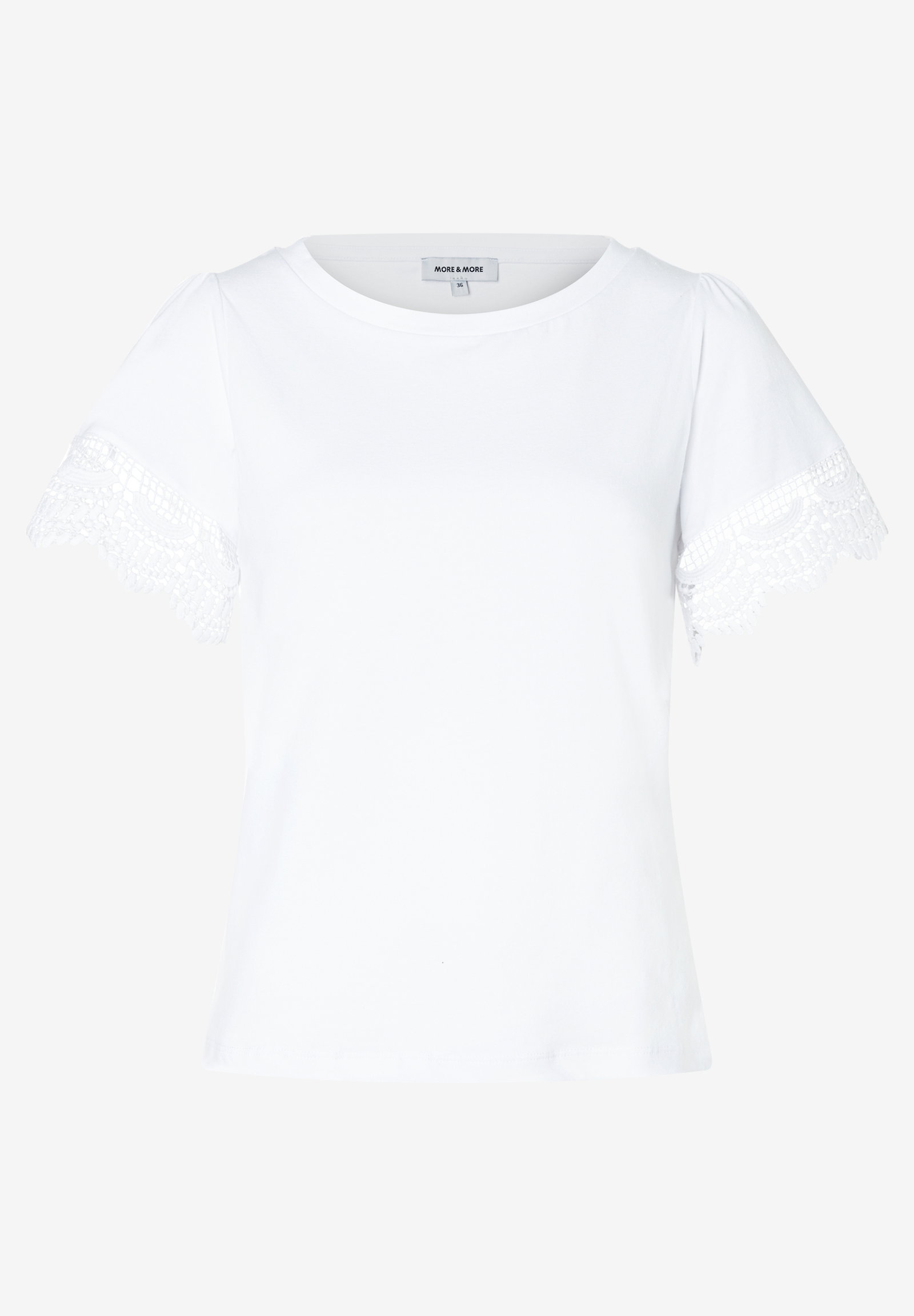 Shirt with Lace-Sleeve, white #1