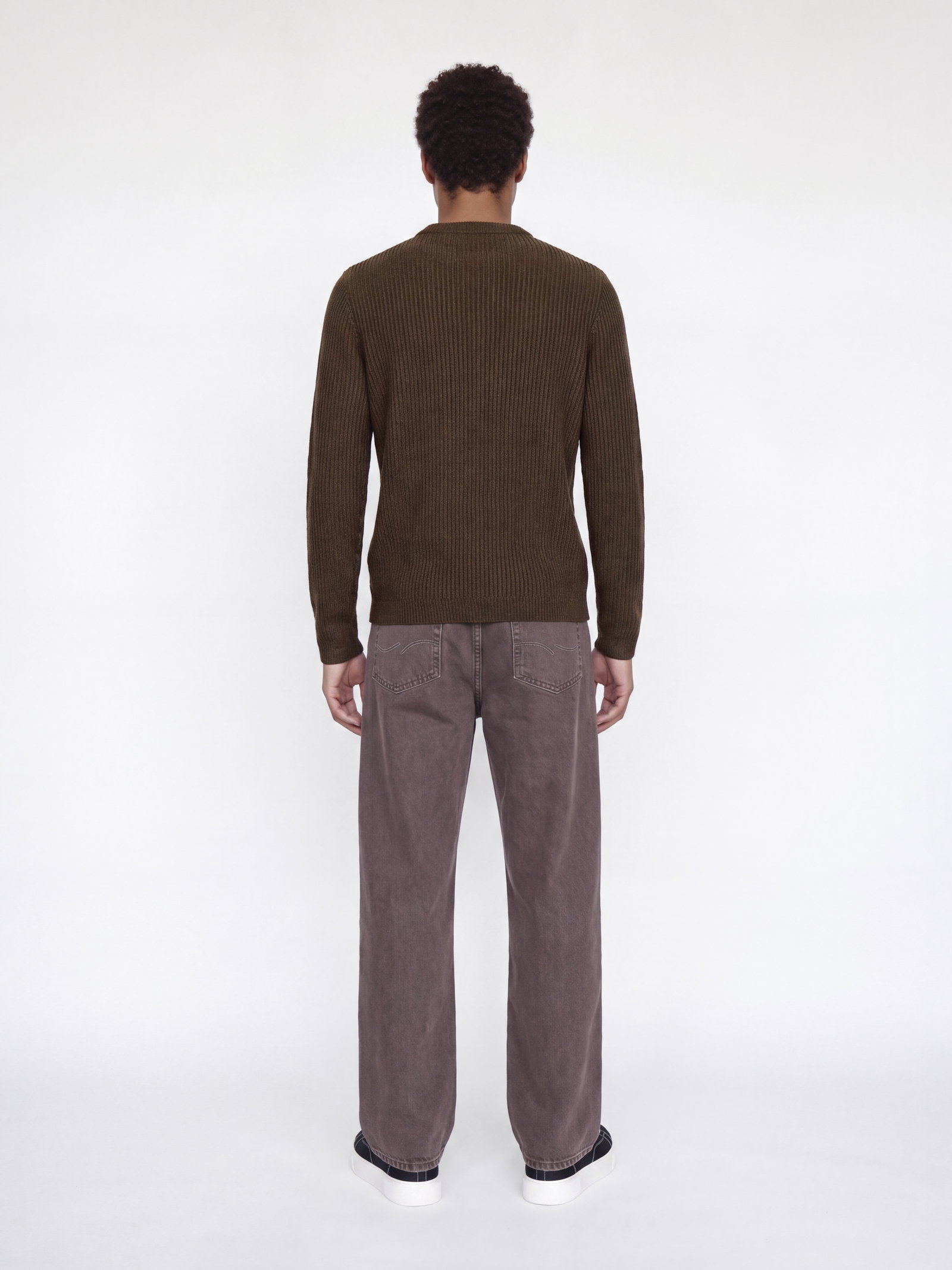JJEDOVER KNIT CREW NECK SN, Cocoa/Twist w. Mulch #5
