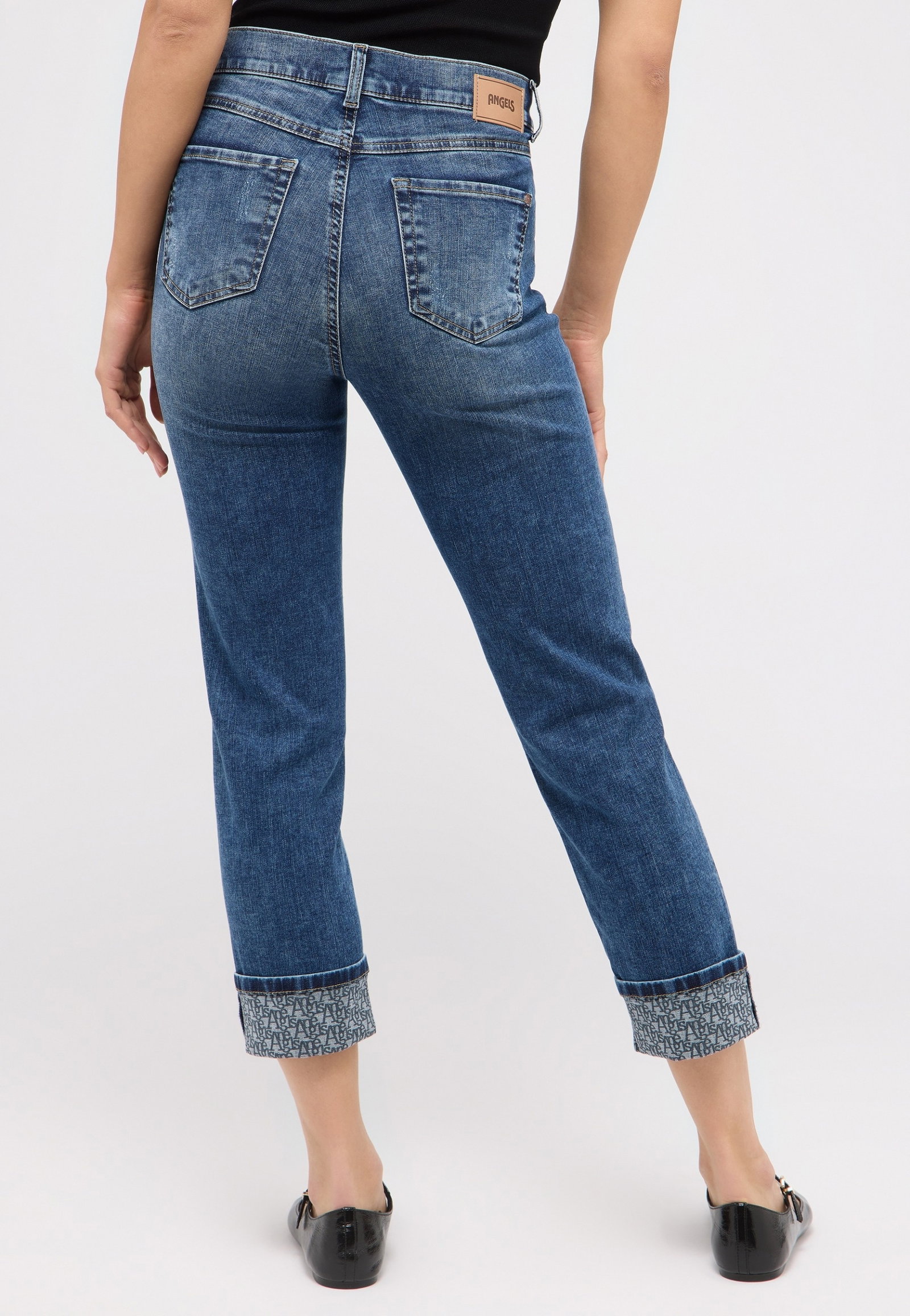 Angels Slim Jeans "Cici Crop Font" #5