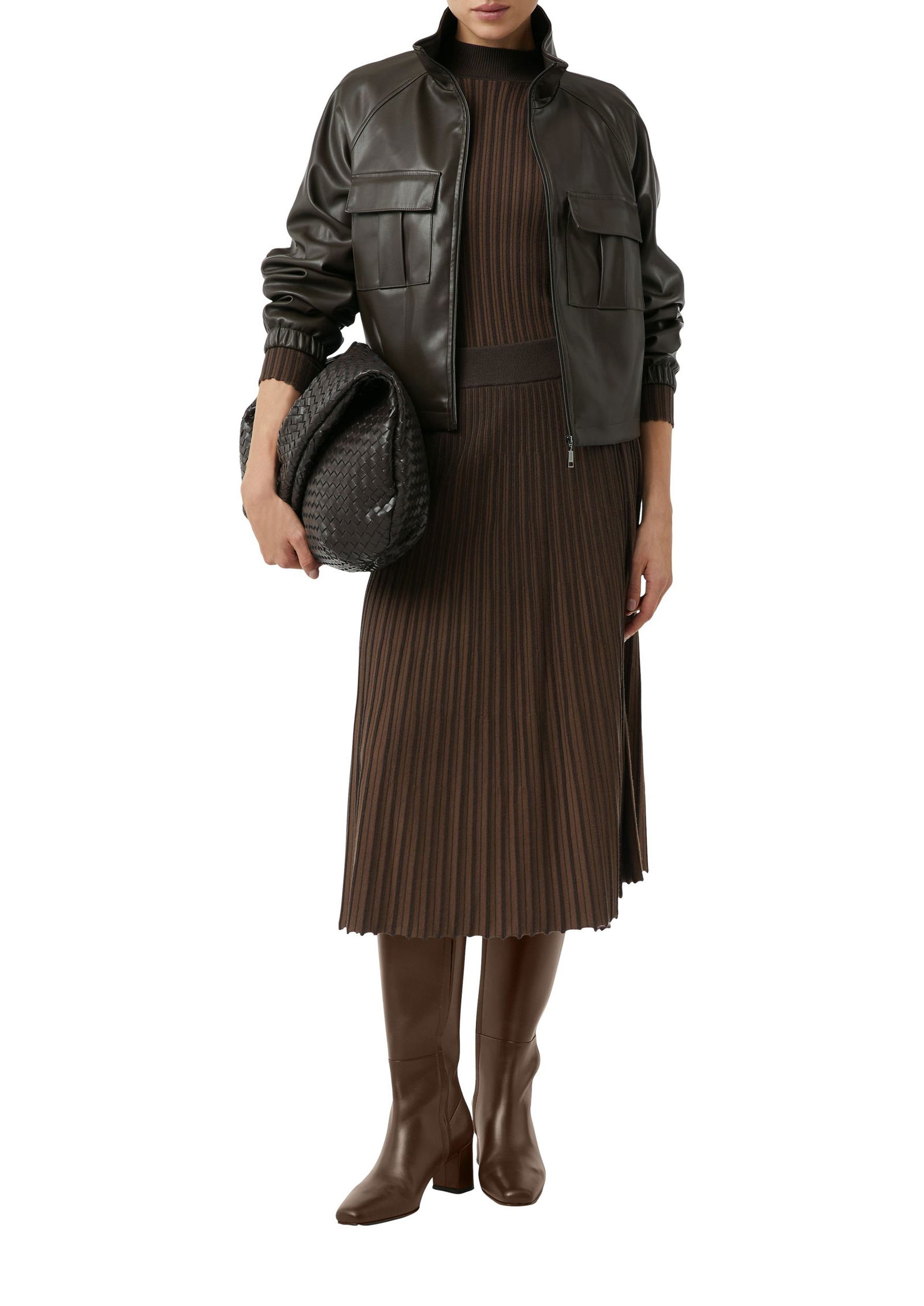 Comma |  Comma Jacke in Glattleder-Optik mit aufgesetzten Taschen  | 40 | 1900_8940