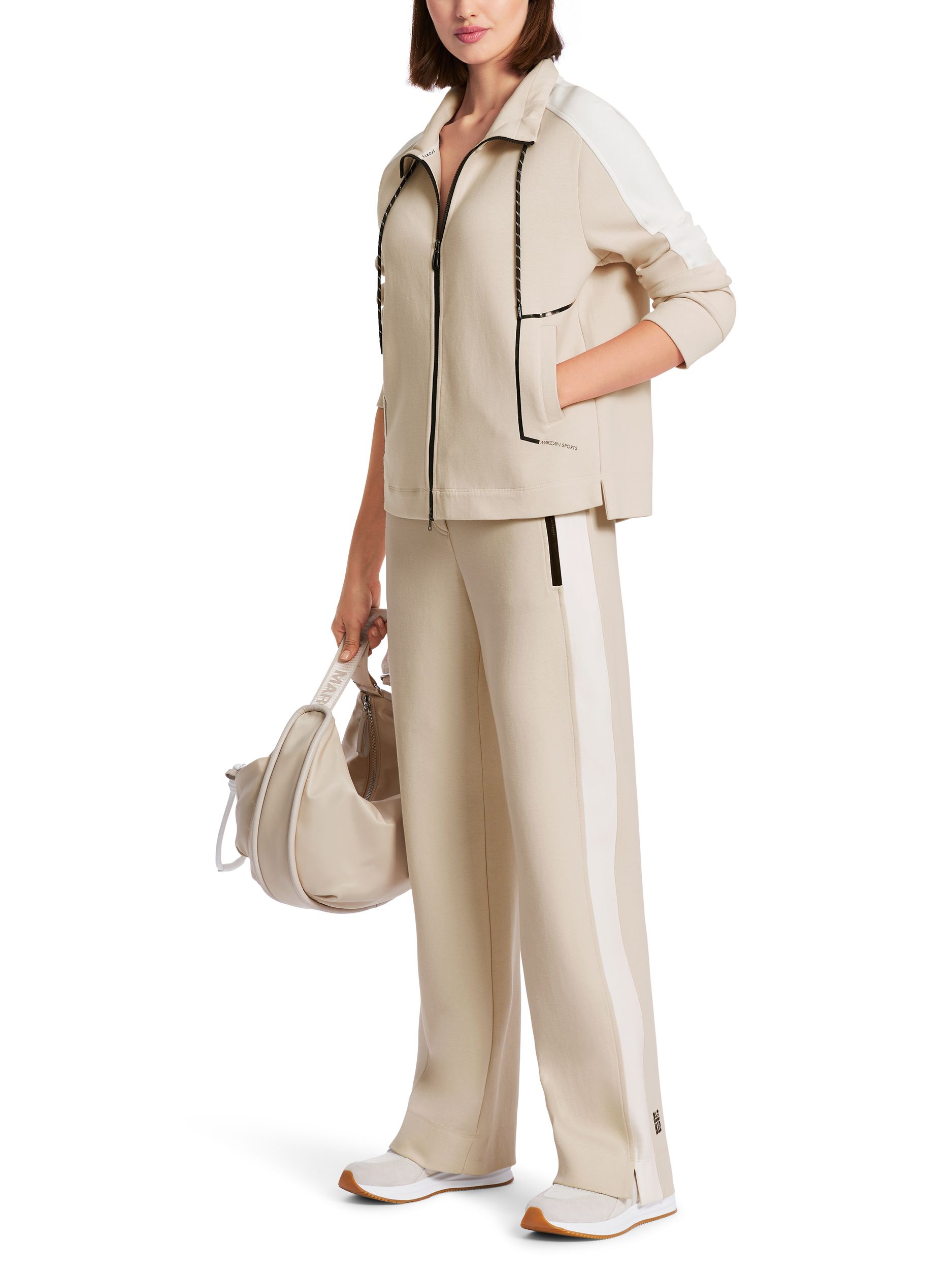 Marc Cain Sports Sweatjacke | soft moon rock | 42 | NEW-762870