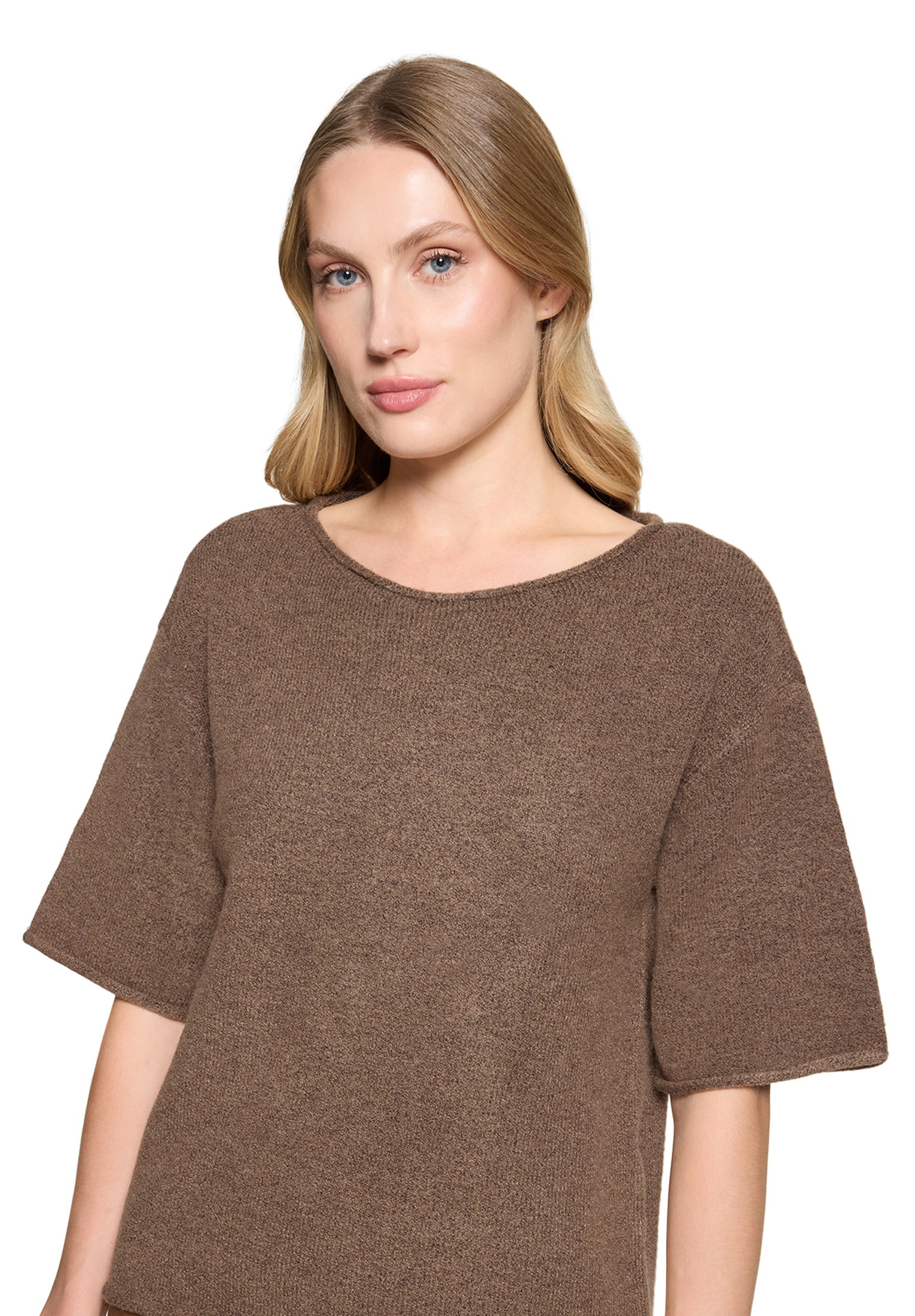 Strickpullover Kurz 1/2 Arm, Dark Coffee #6