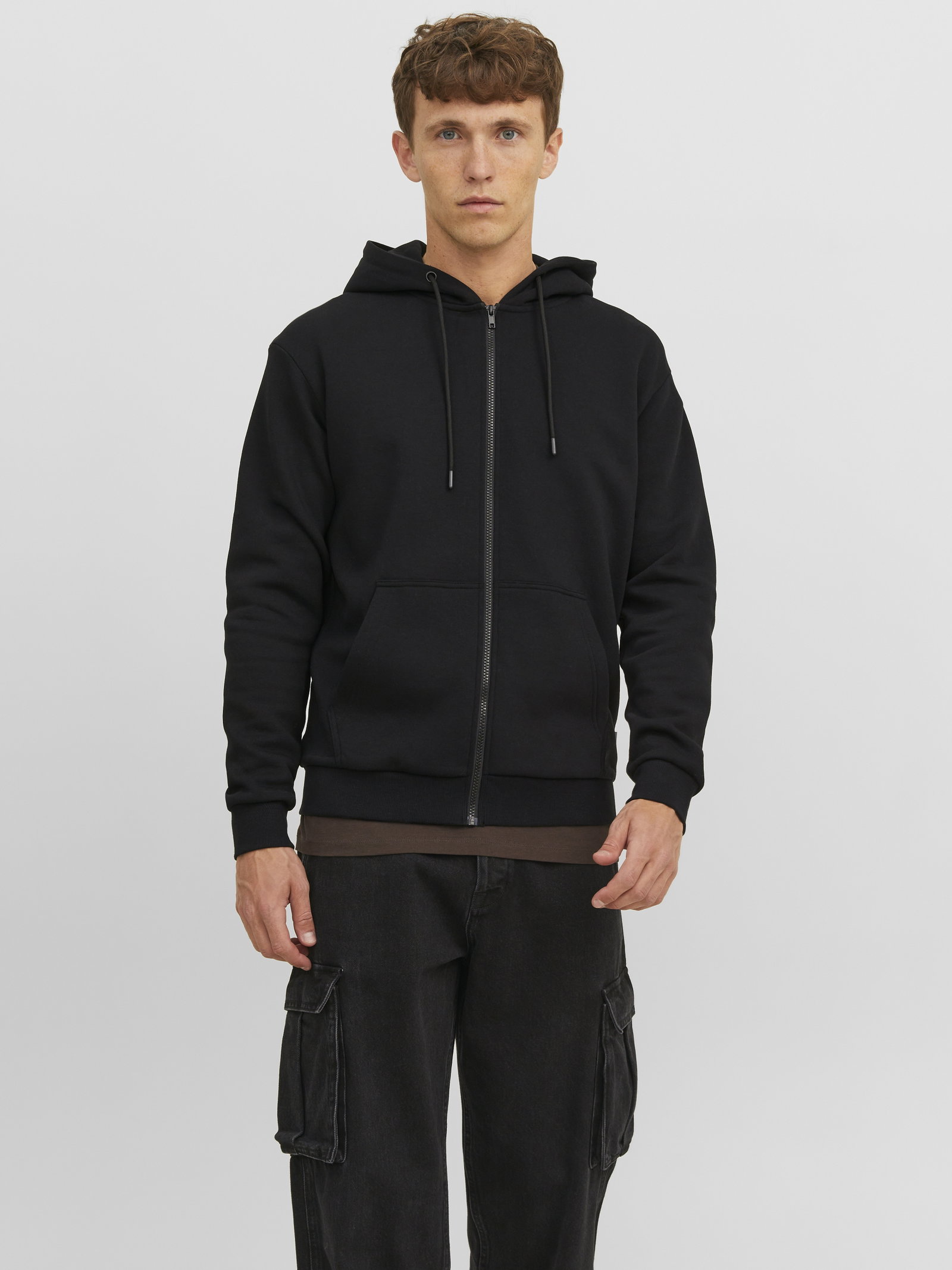JJEBRADLEY SWEAT ZIP HOOD NOOS, Black #4