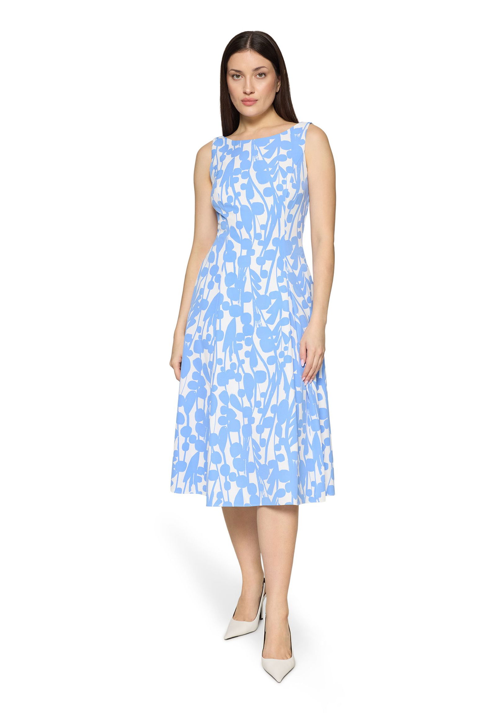 Vera Mont |  Vera Mont Cocktailkleid | 44 | weiß/dunkelblau