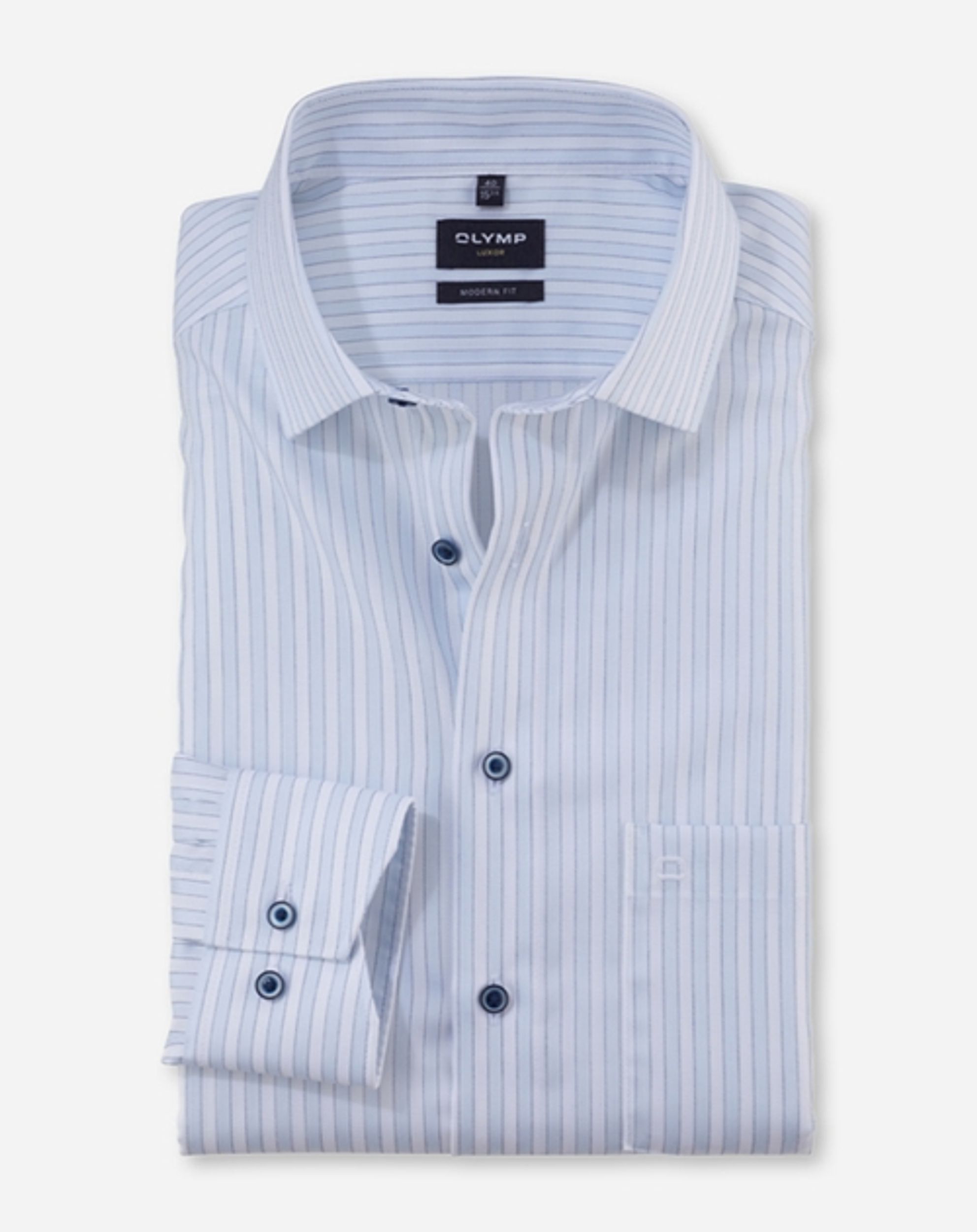 Olymp |  Olymp Hemd Modern Fit  | 42 | bleu