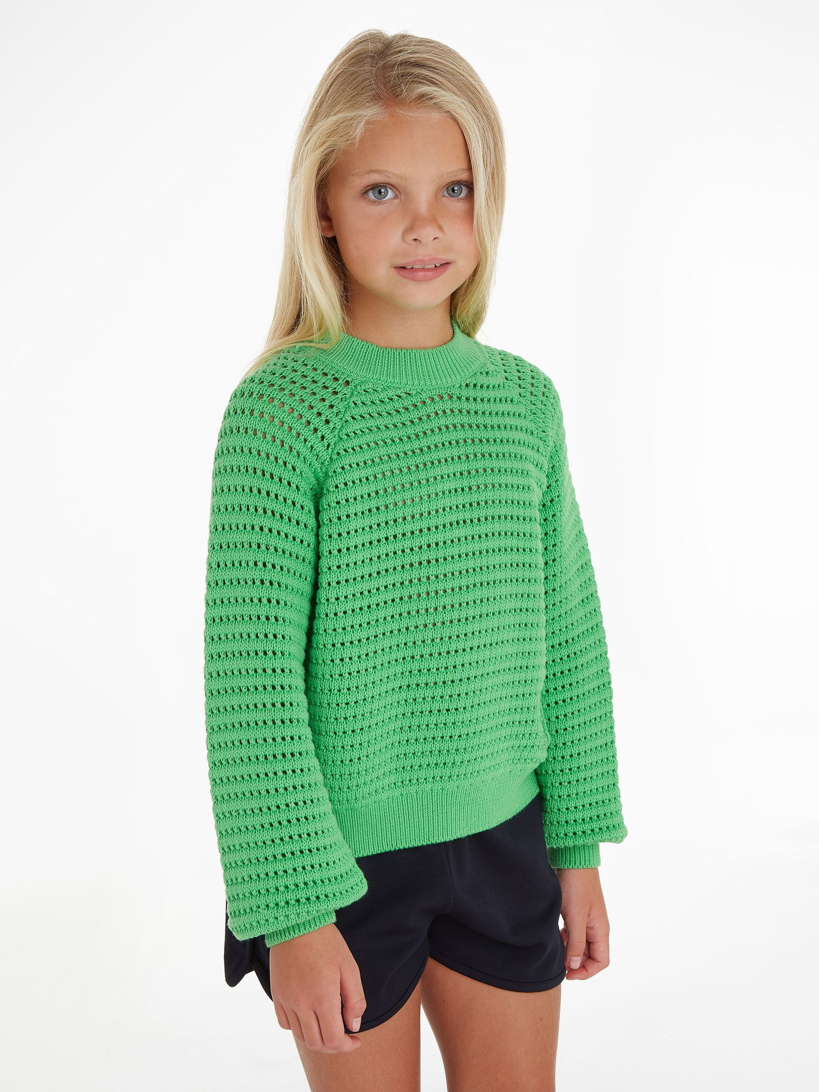 Tommy Hilfiger |  CROCHET SWEATER | 16 | spring lime