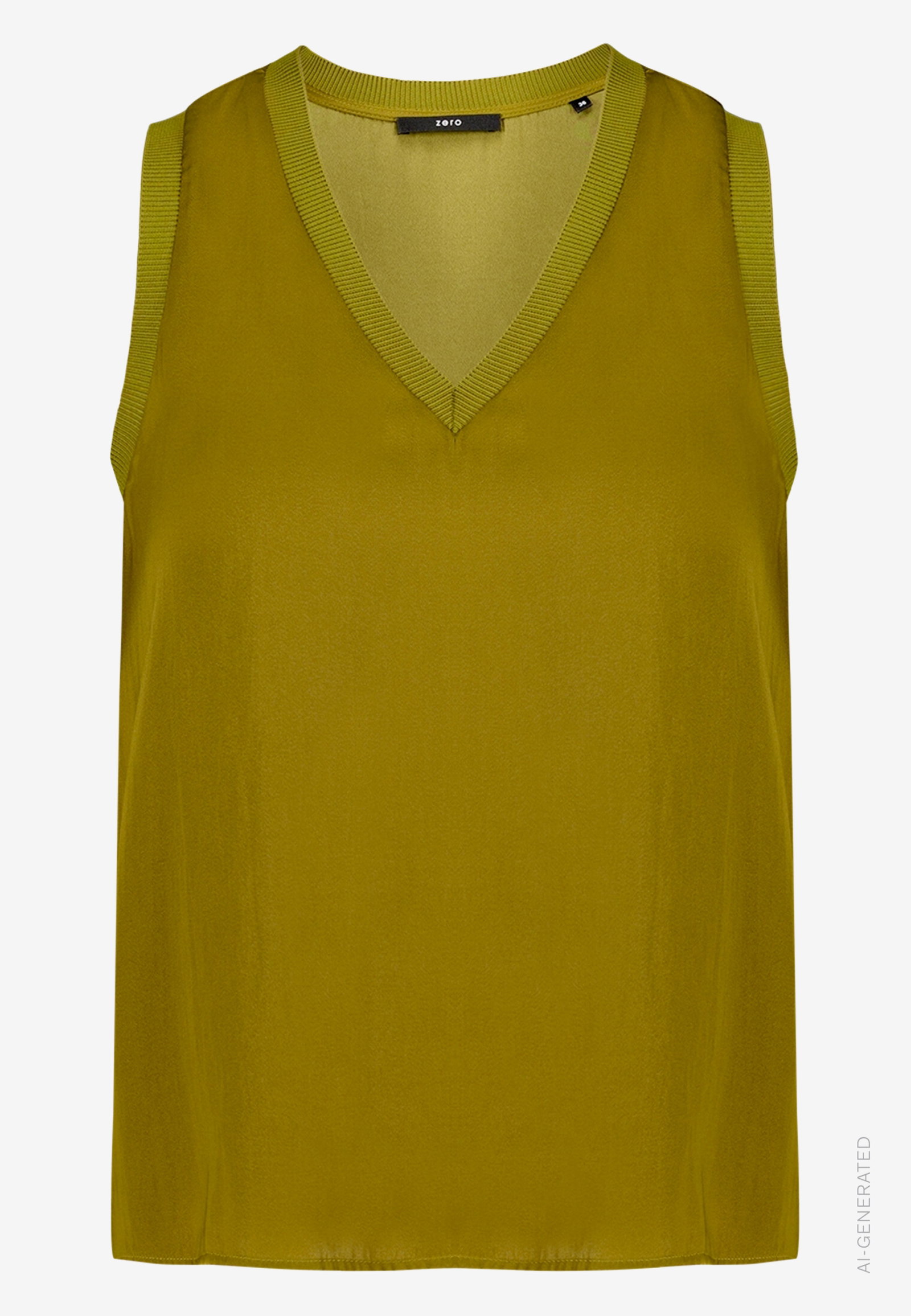 Bluse Kurz ohne Arm, Fir Green #1