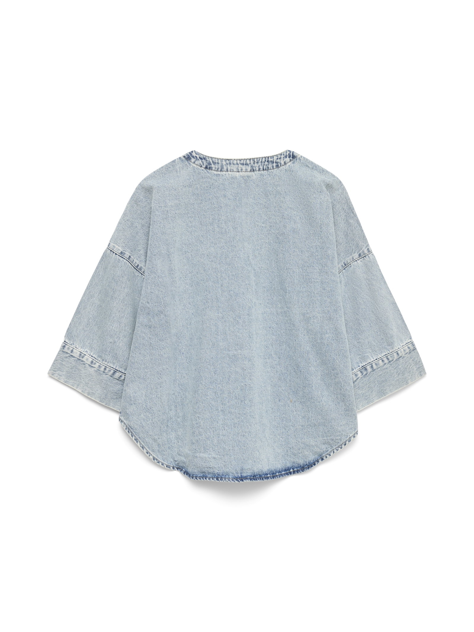 VMVALERIA 3/4 SLEEVE SHIRT NOOS, Light Blue Denim #2