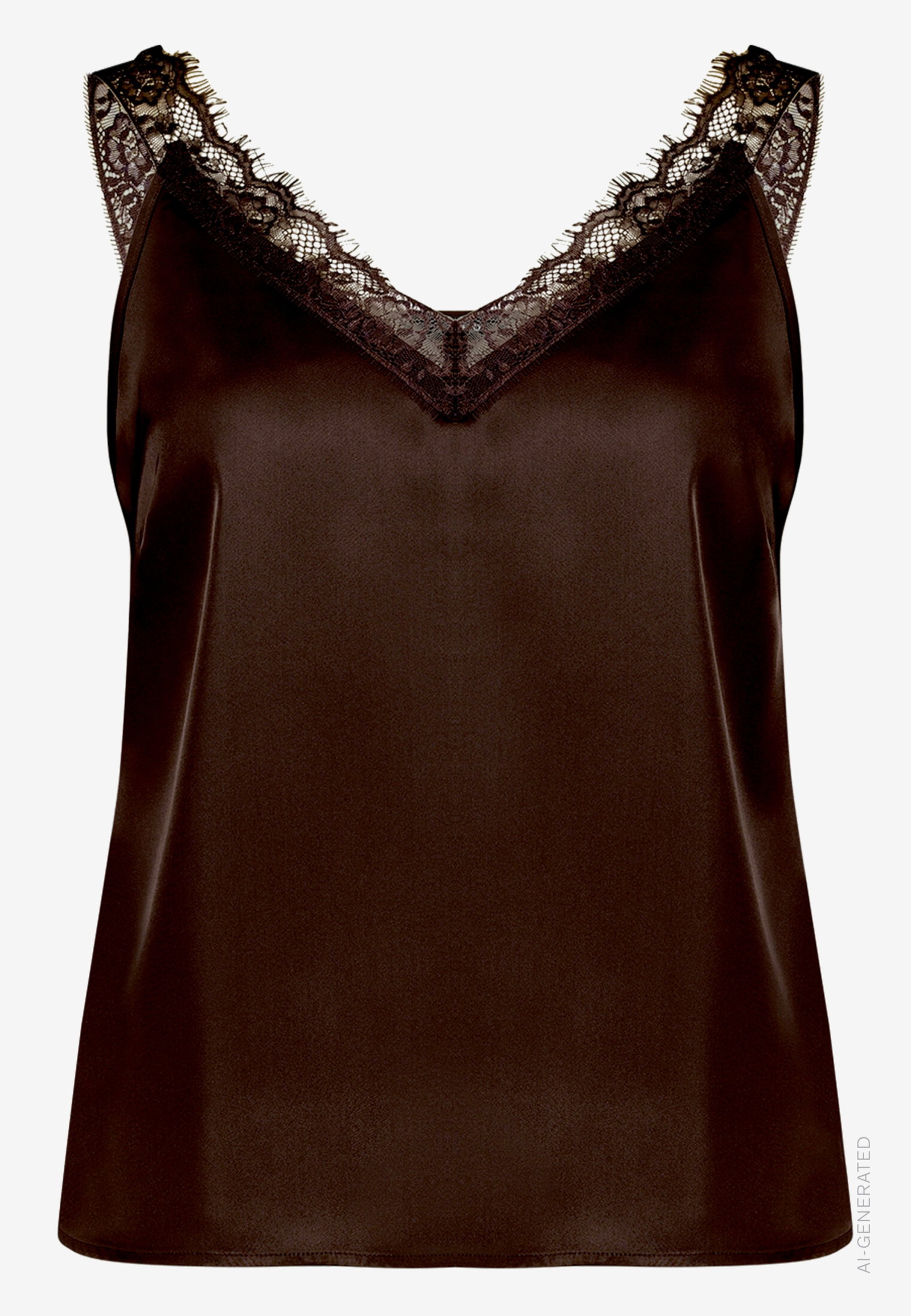 Bluse Kurz ohne Arm, Chocolate Plum #1