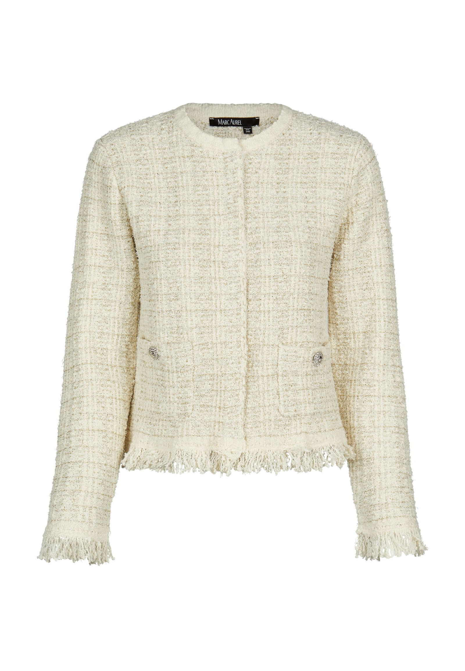 |  Bouclé-Strickjacke, cream | 36